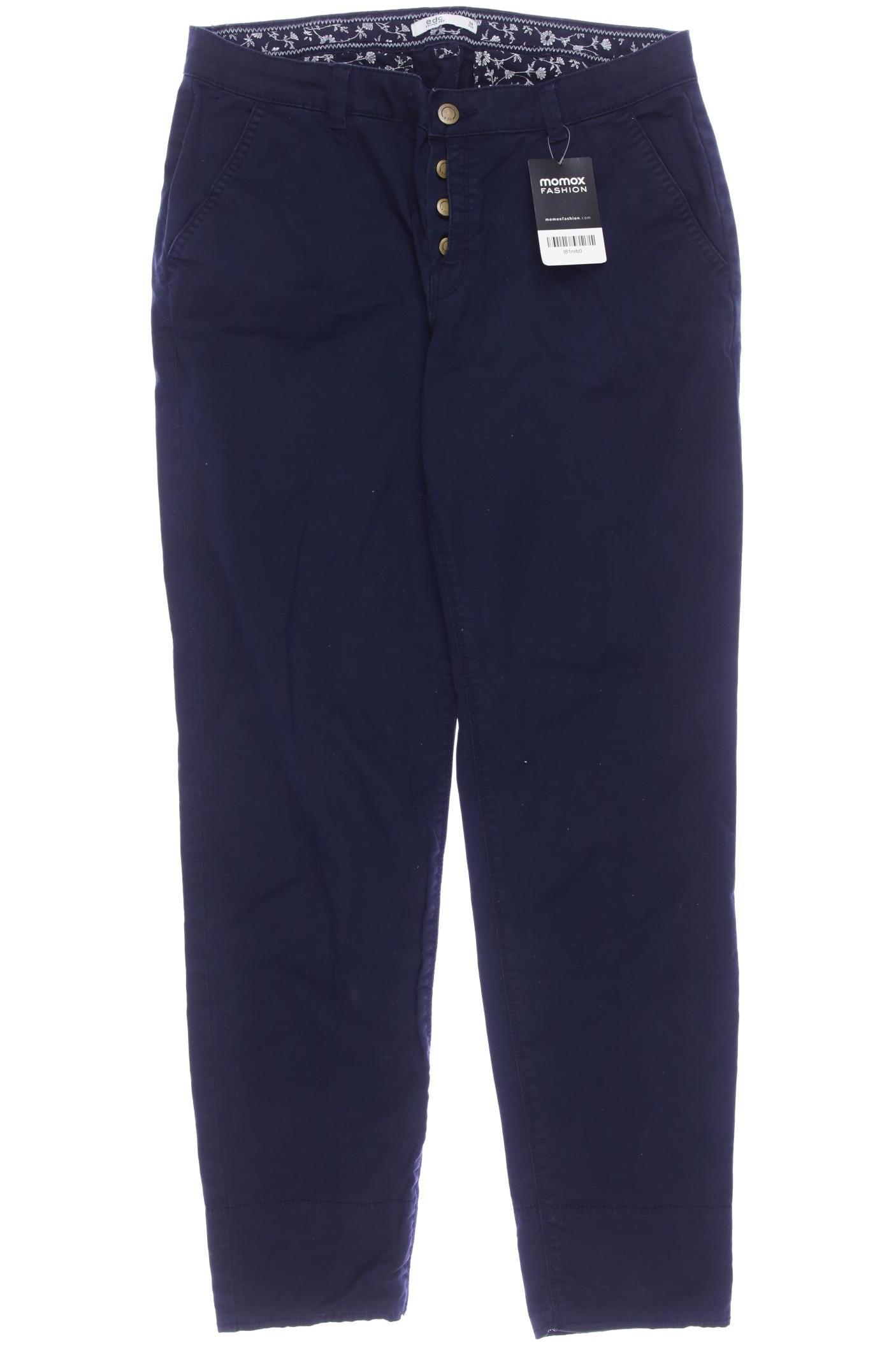 

edc by Esprit Damen Stoffhose, marineblau, Gr. 38