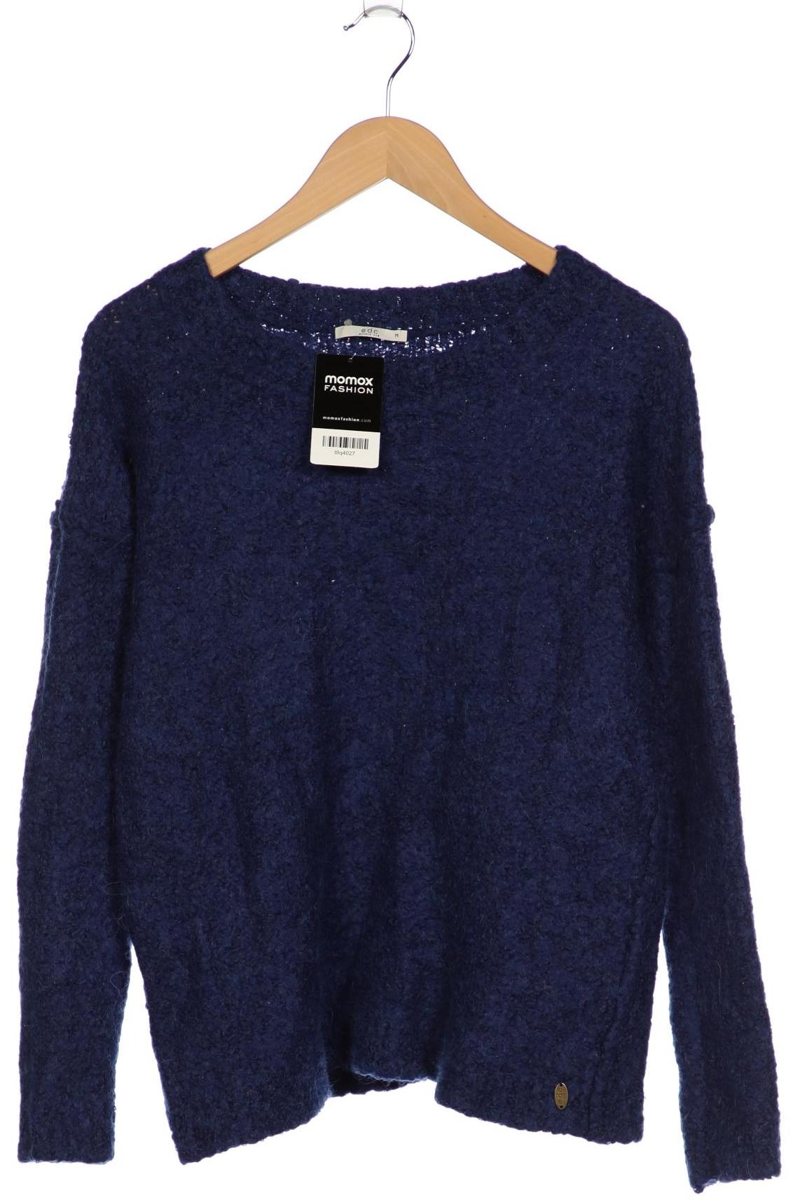 

edc by Esprit Damen Pullover, blau, Gr. 38