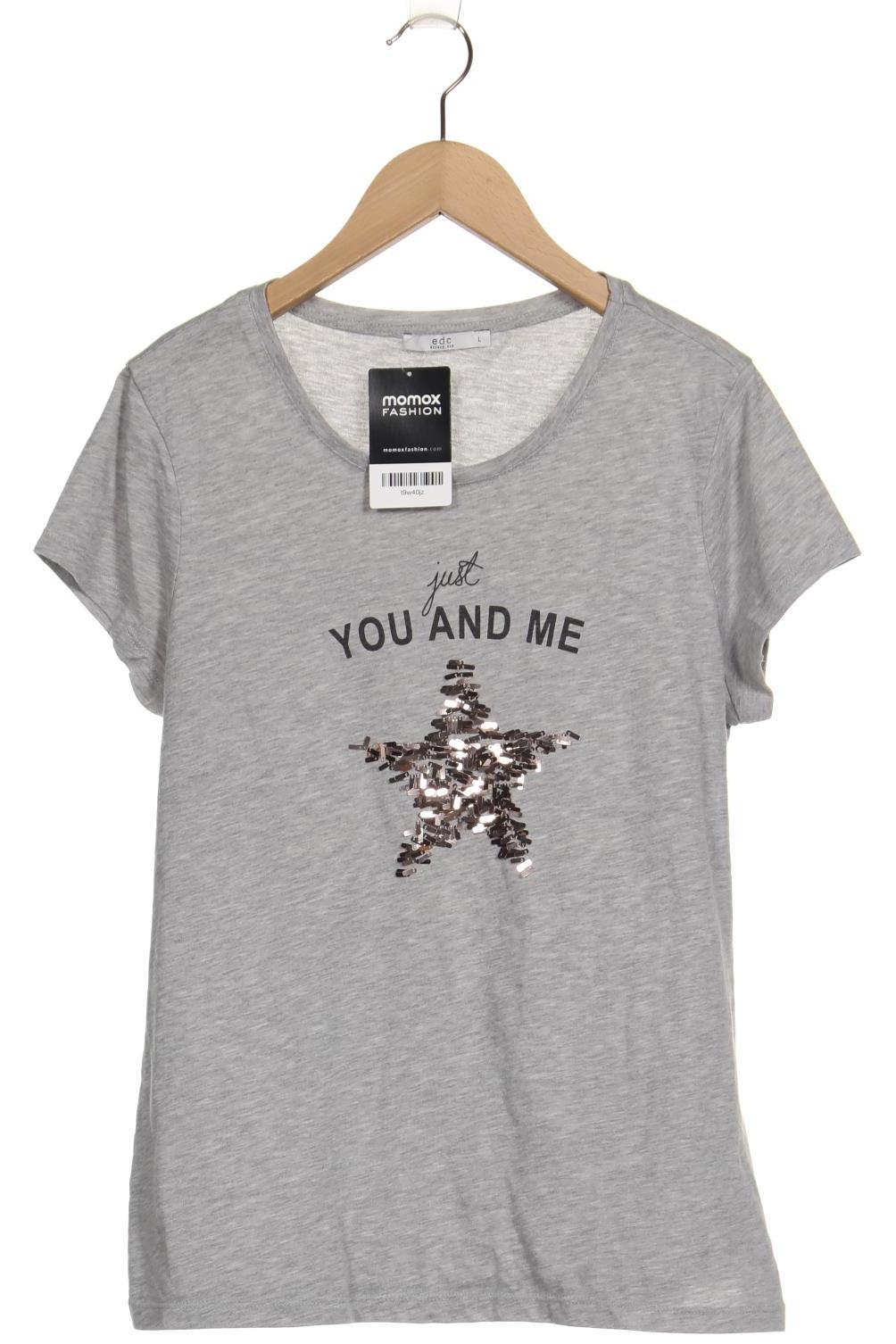 

edc by Esprit Damen T-Shirt, grau, Gr. 42