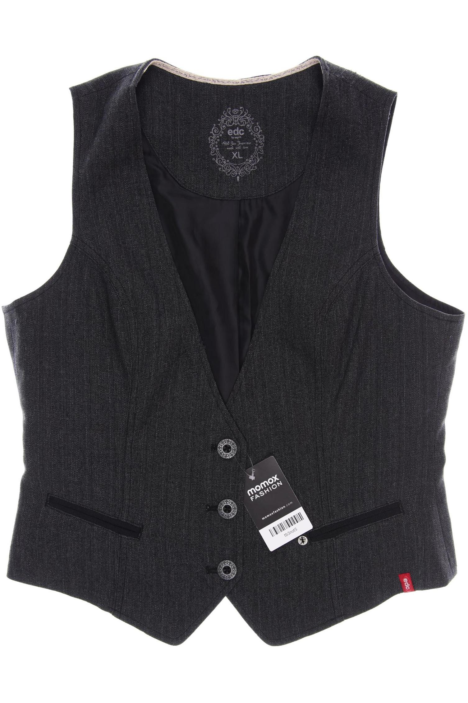 

edc by Esprit Damen Weste, grau, Gr. 44