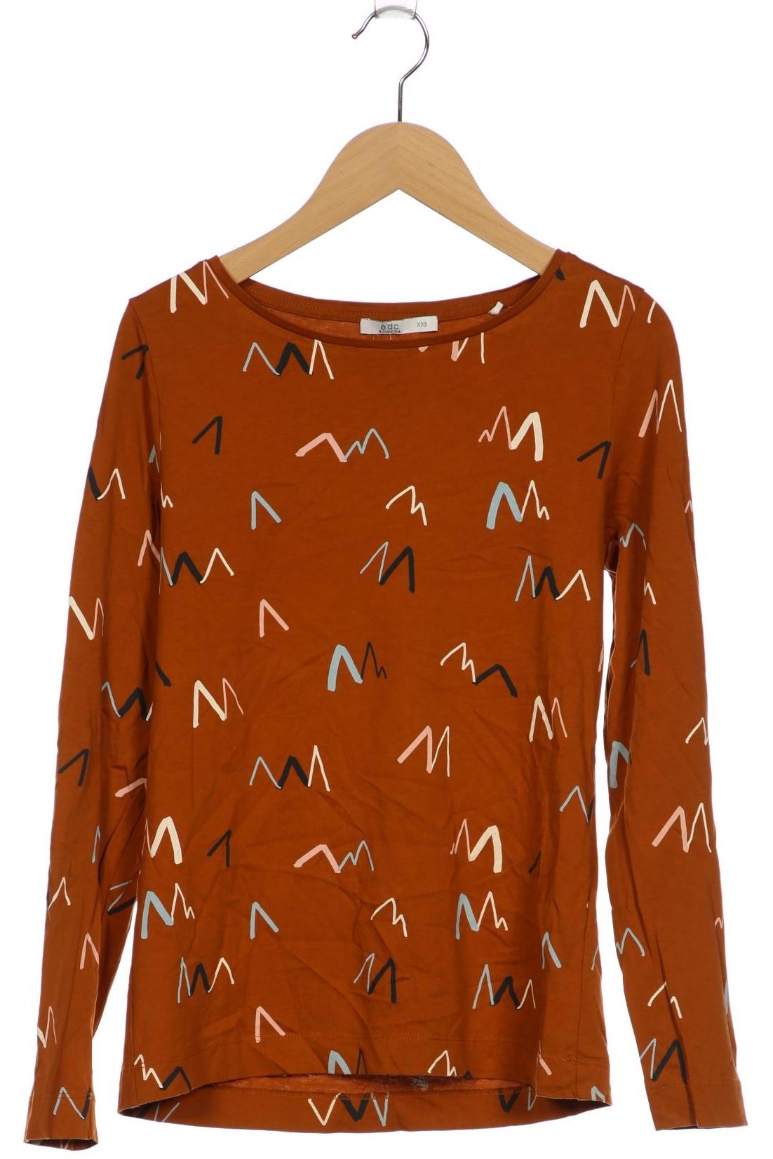 

edc by Esprit Damen Langarmshirt, braun, Gr. 32