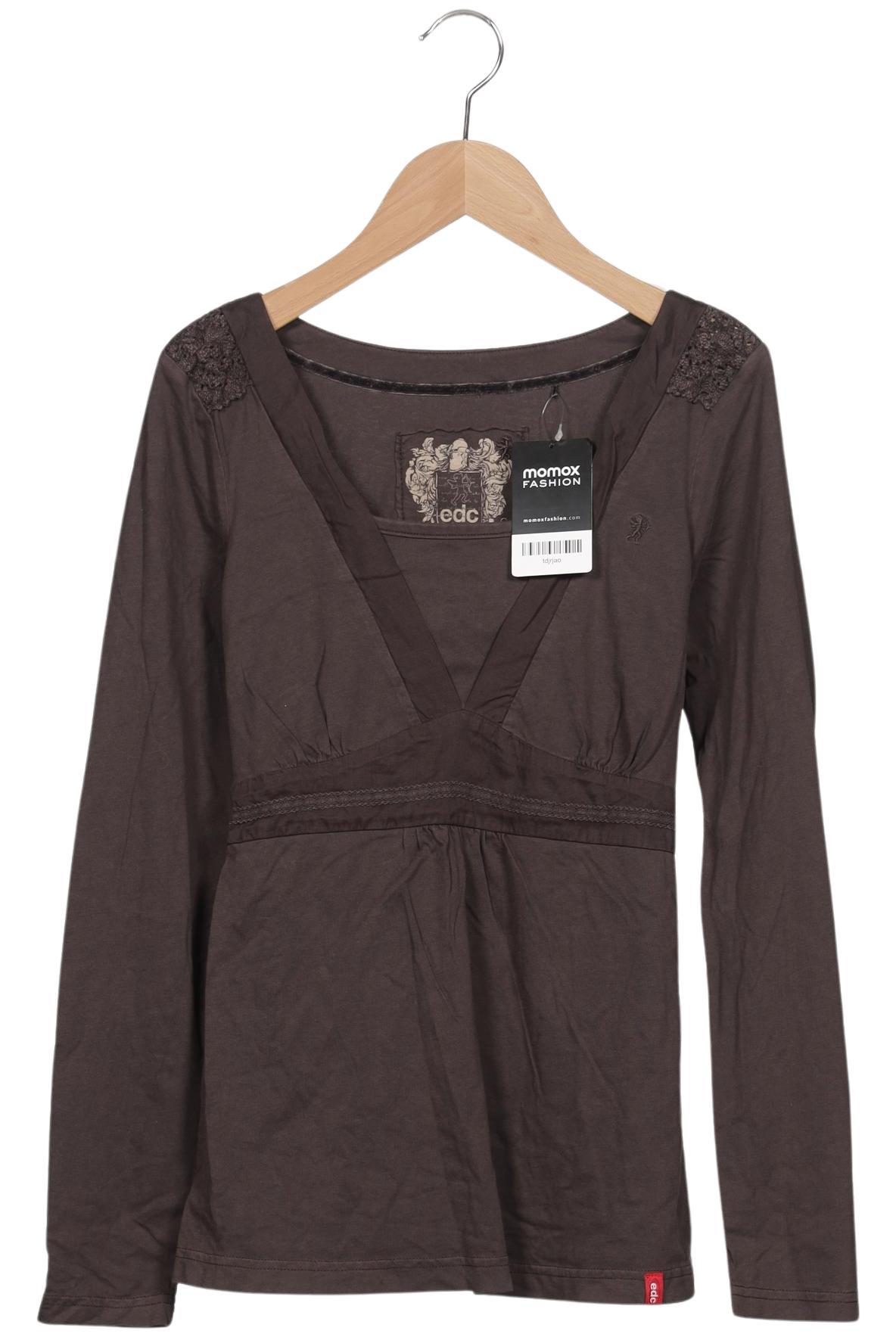 

edc by Esprit Damen Langarmshirt, braun, Gr. 36