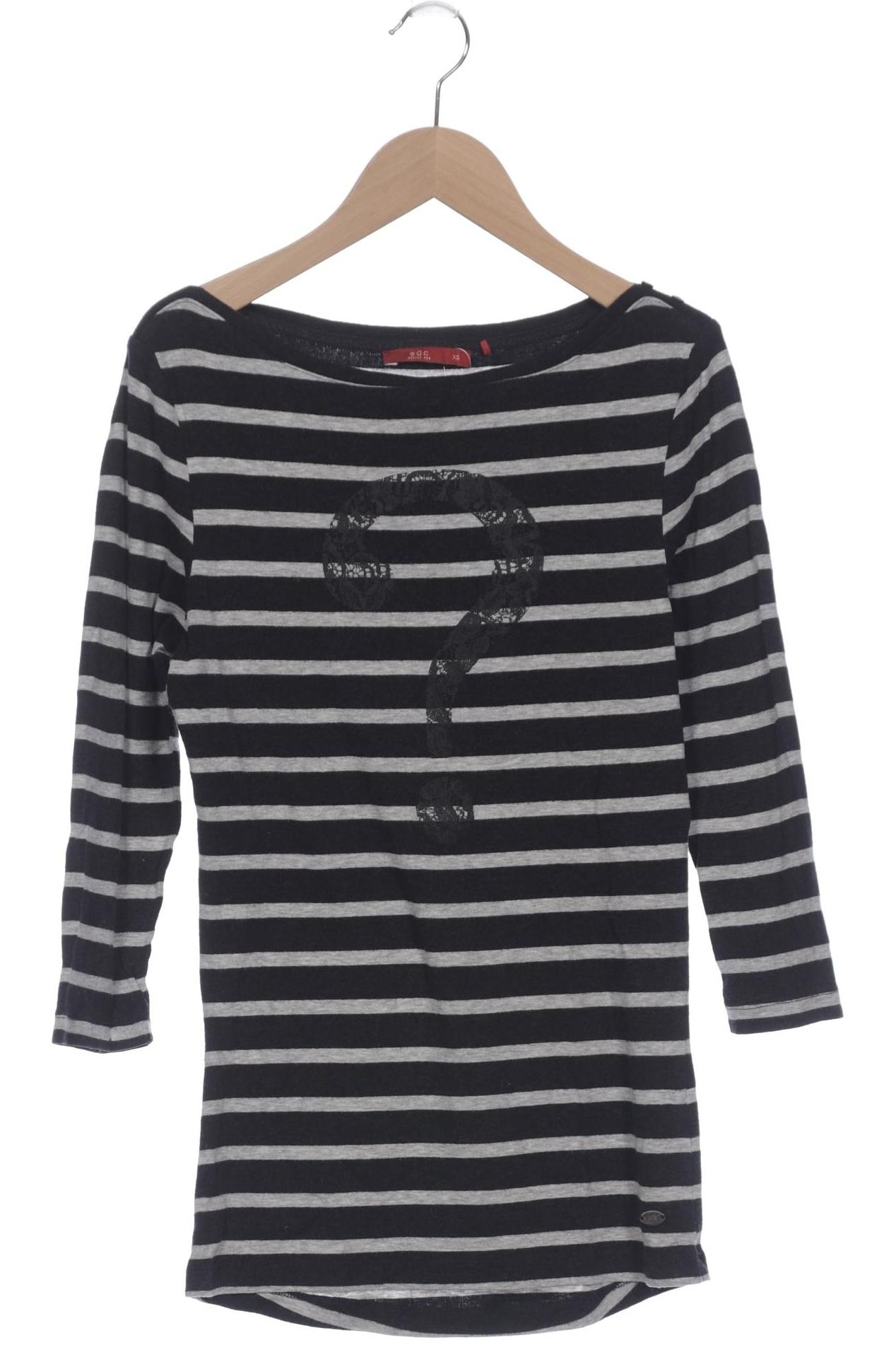 

edc by Esprit Damen Langarmshirt, schwarz, Gr. 34
