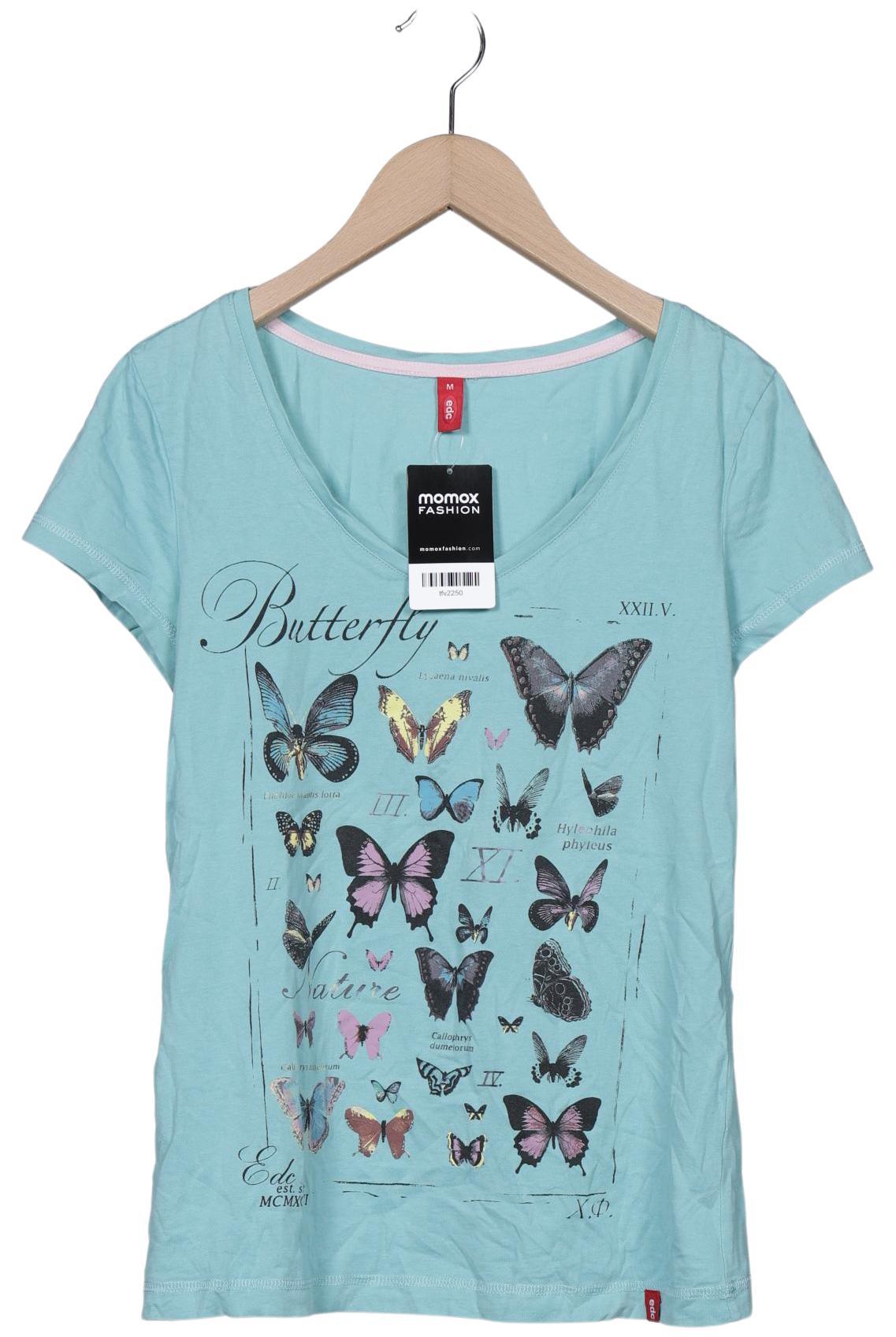 

edc by Esprit Damen T-Shirt, hellblau, Gr. 38