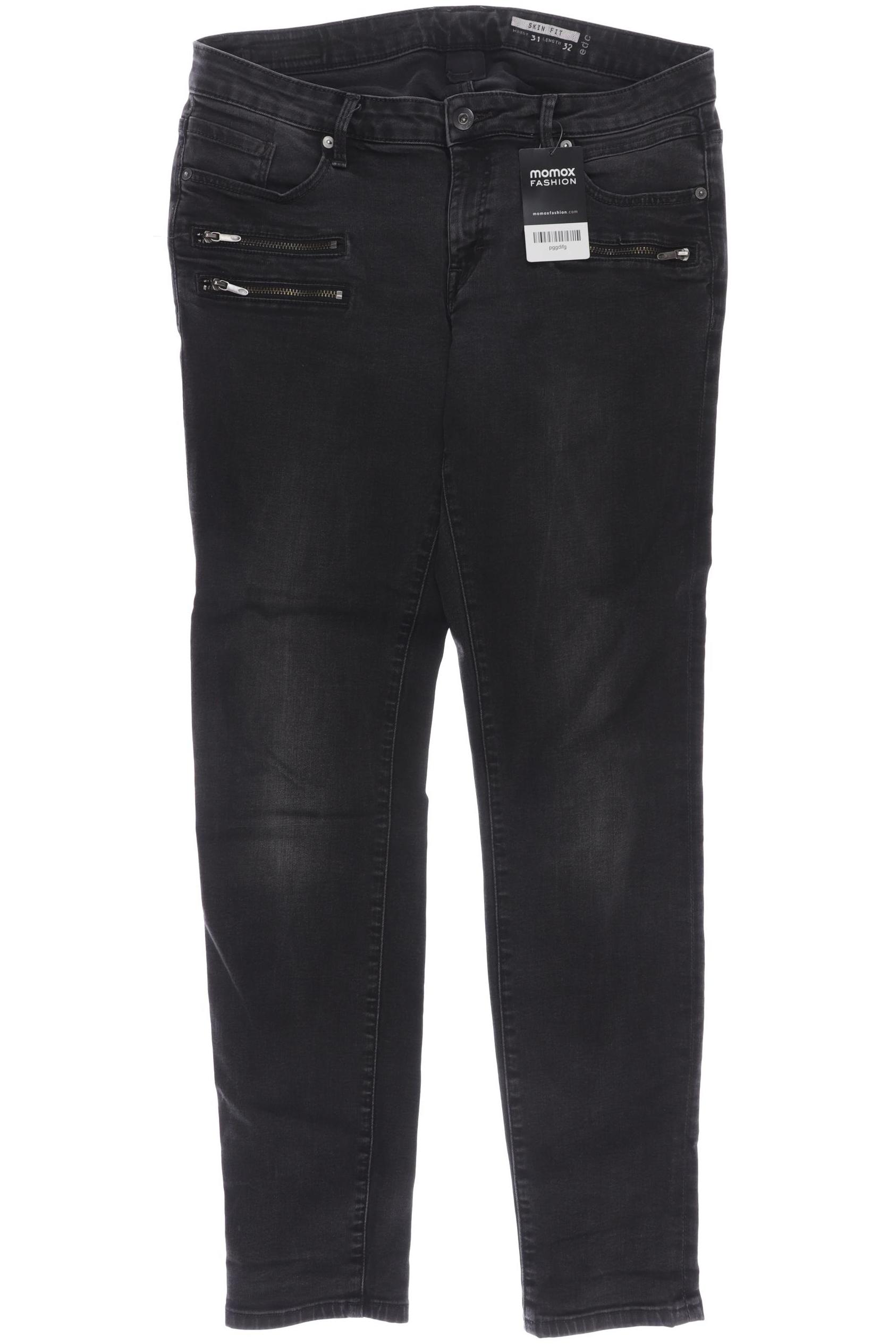 

edc by Esprit Damen Jeans, schwarz, Gr. 31