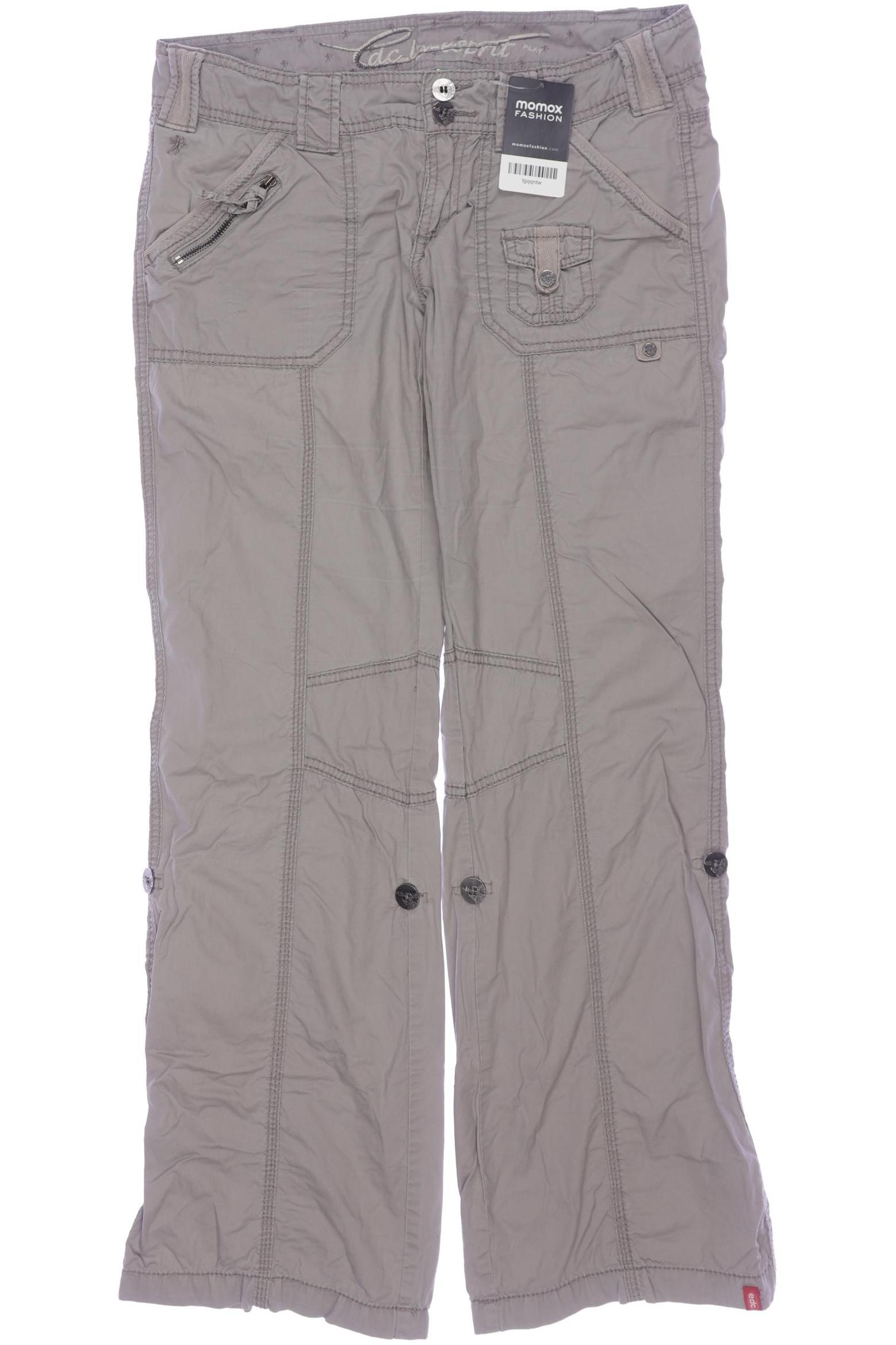 

edc by Esprit Damen Stoffhose, grau, Gr. 38