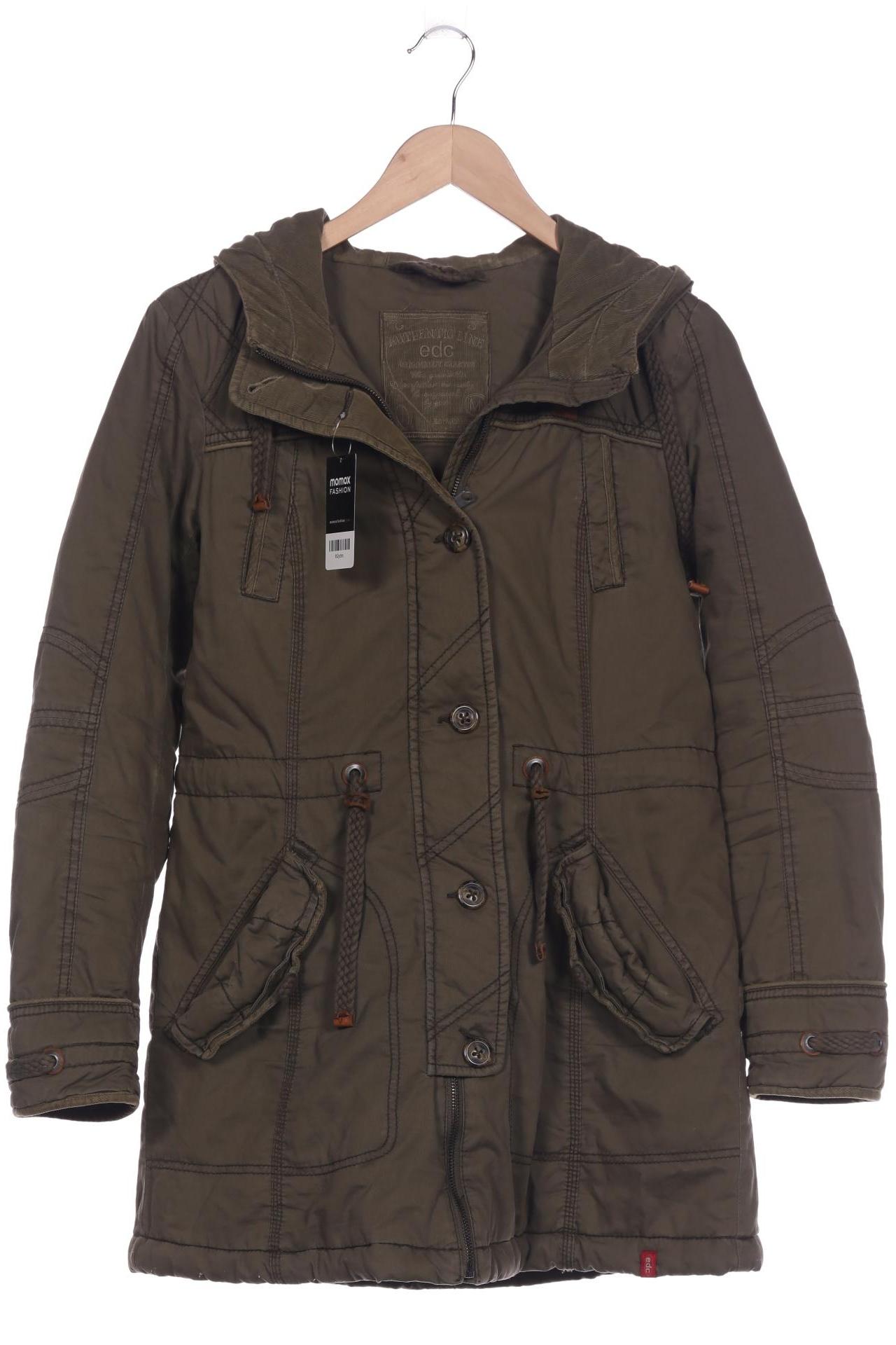 

edc by Esprit Damen Mantel, grün, Gr. 38