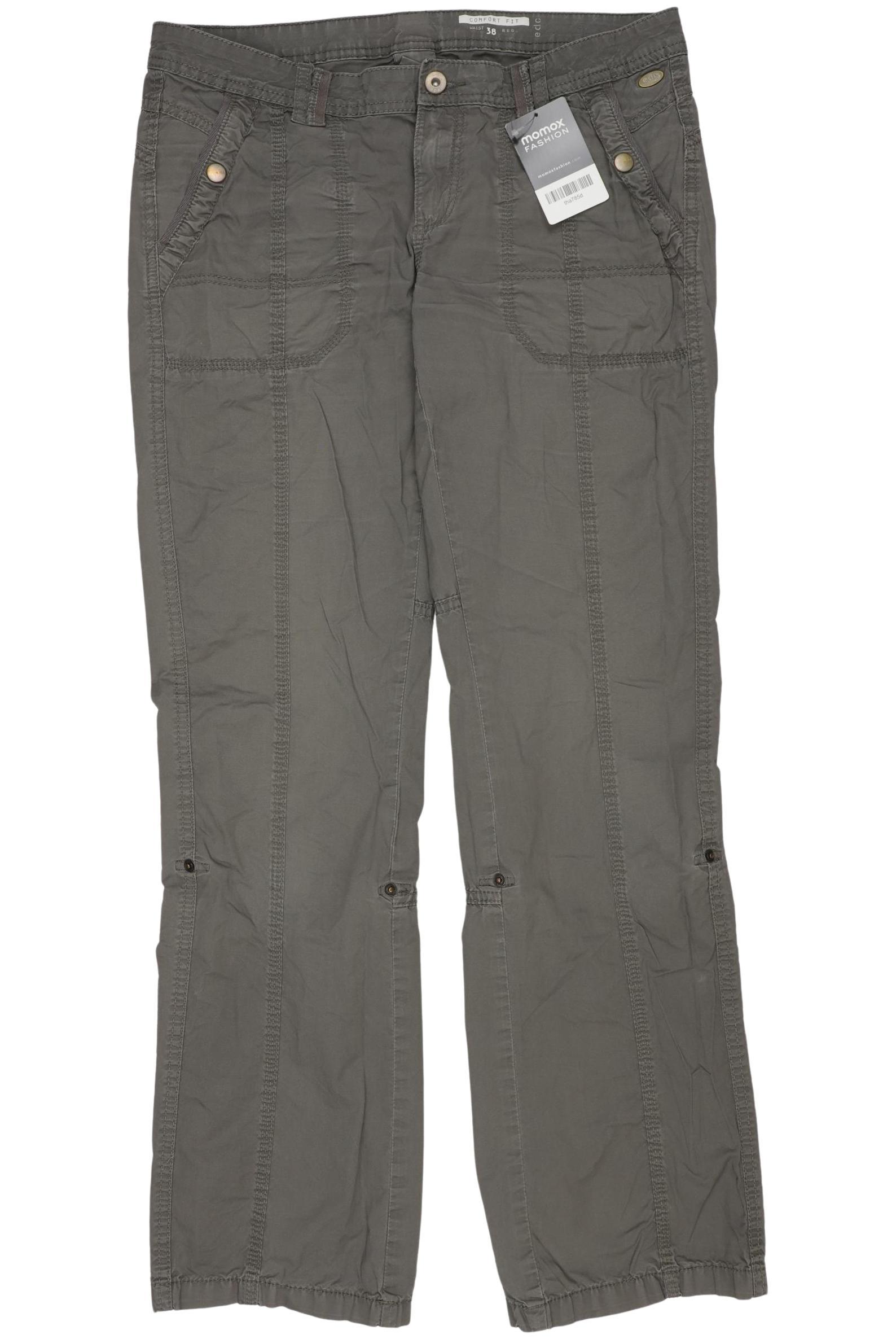 

edc by Esprit Damen Stoffhose, grau, Gr. 38