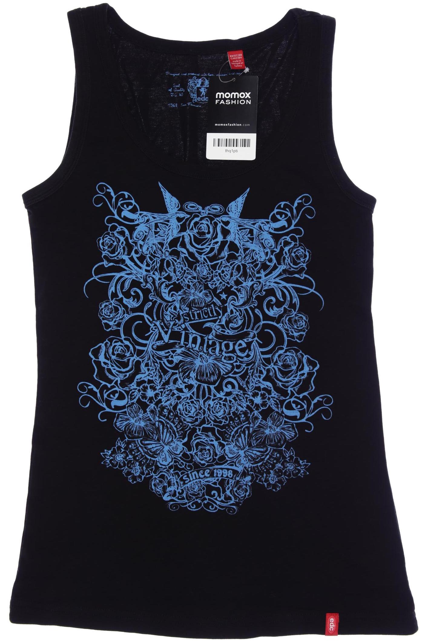

edc by Esprit Damen Top, schwarz, Gr. 38