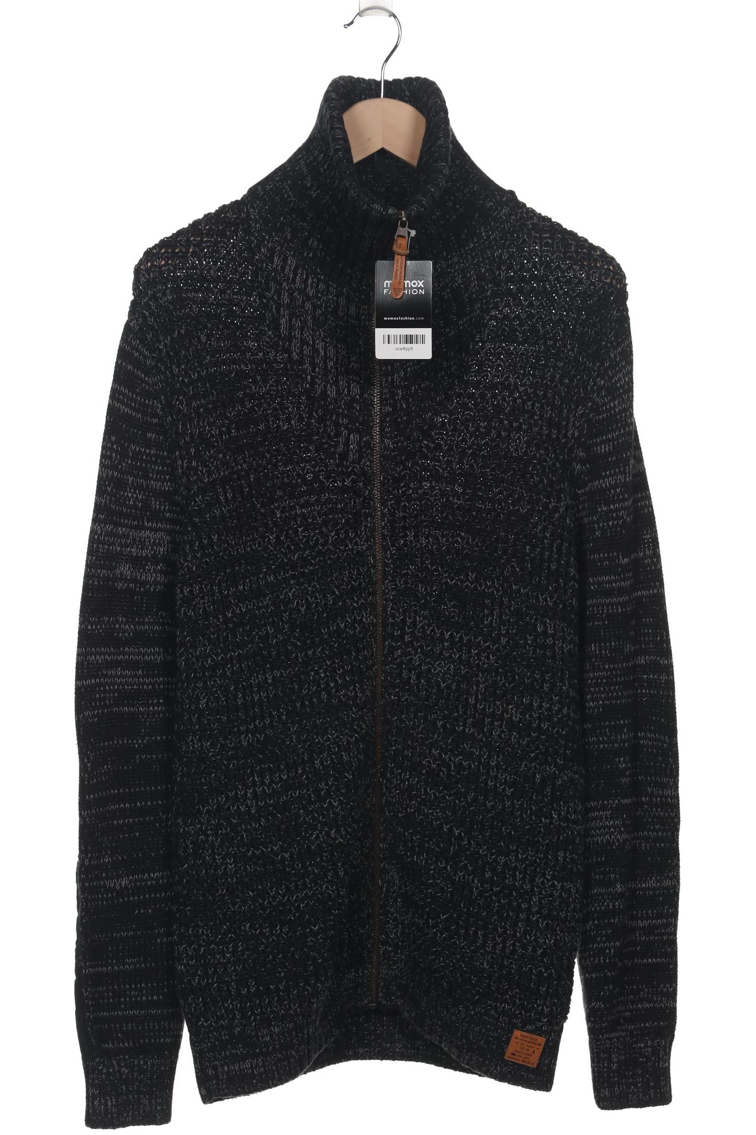

edc by Esprit Herren Strickjacke, schwarz, Gr. 48