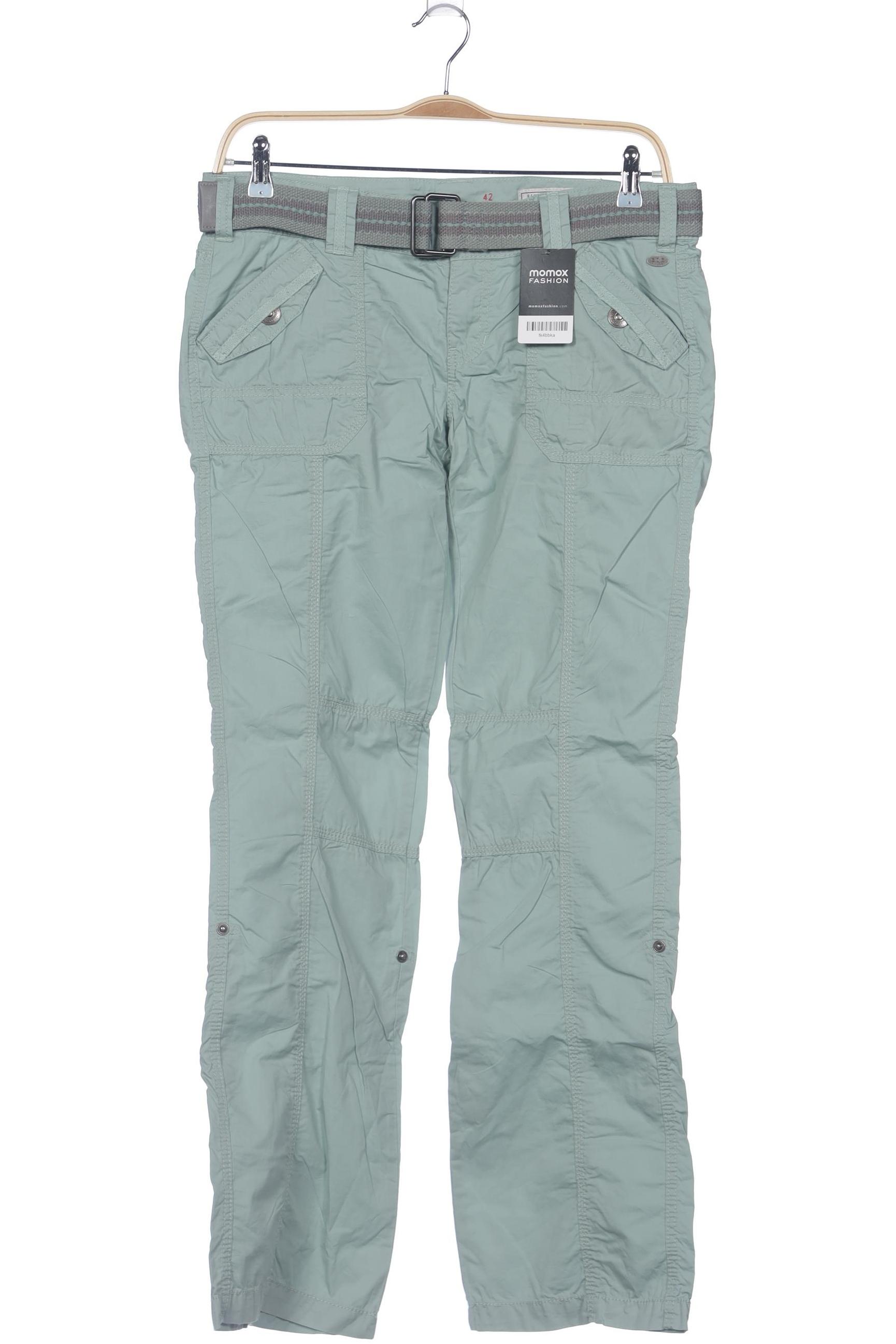 

edc by Esprit Damen Stoffhose, hellgrün, Gr. 42