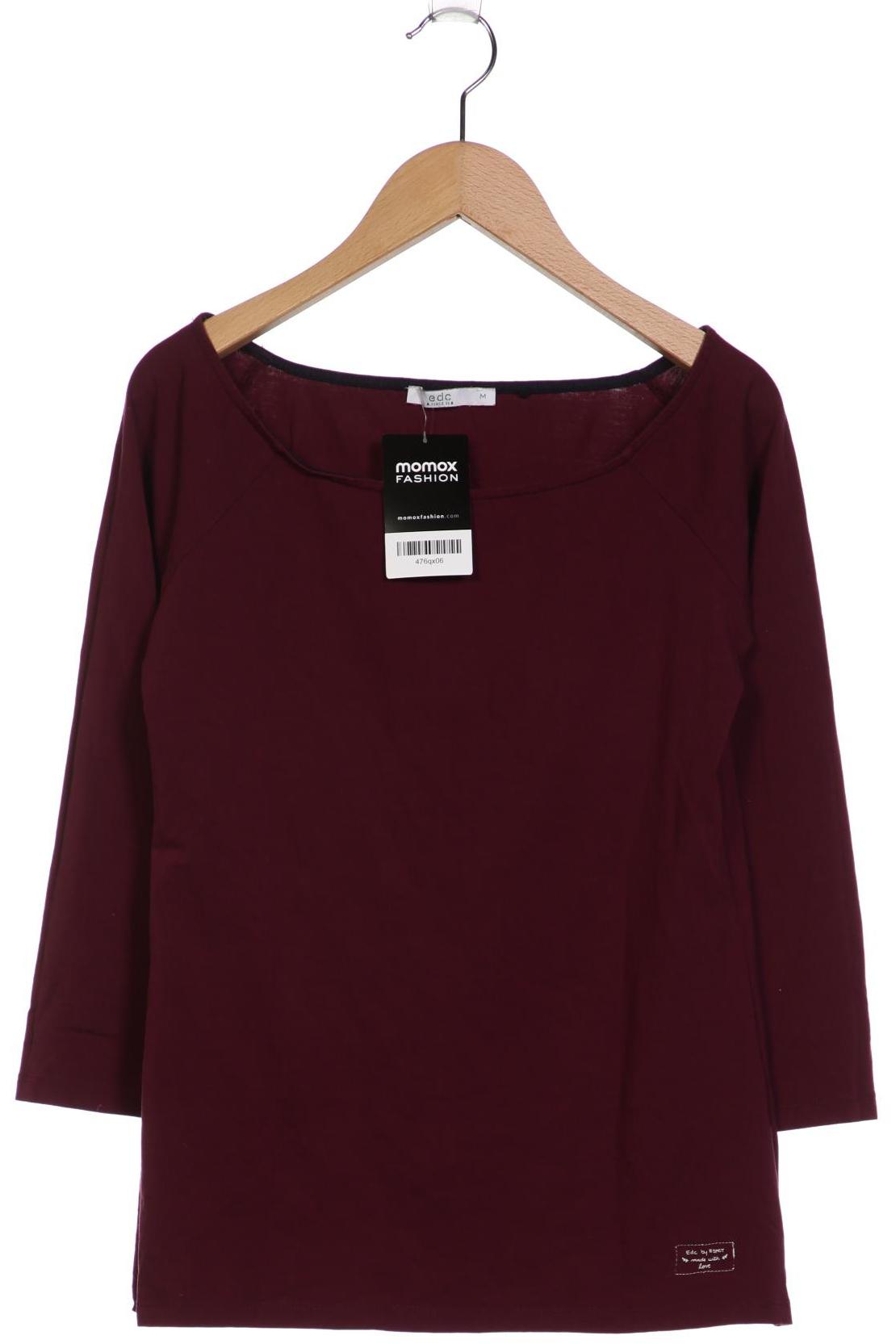 

edc by Esprit Damen Langarmshirt, bordeaux, Gr. 38