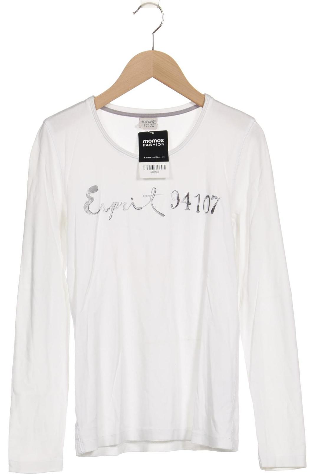 

edc by Esprit Damen Langarmshirt, weiß, Gr. 36