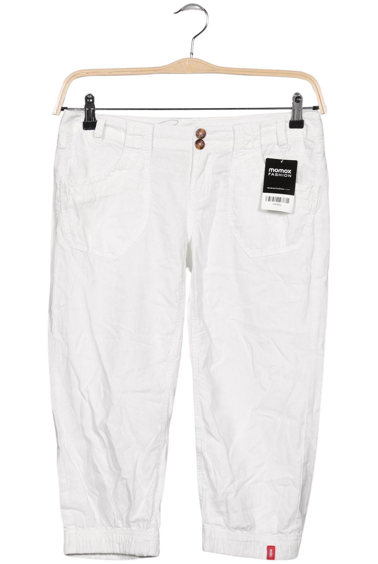 

edc by Esprit Damen Stoffhose, weiß, Gr. 34