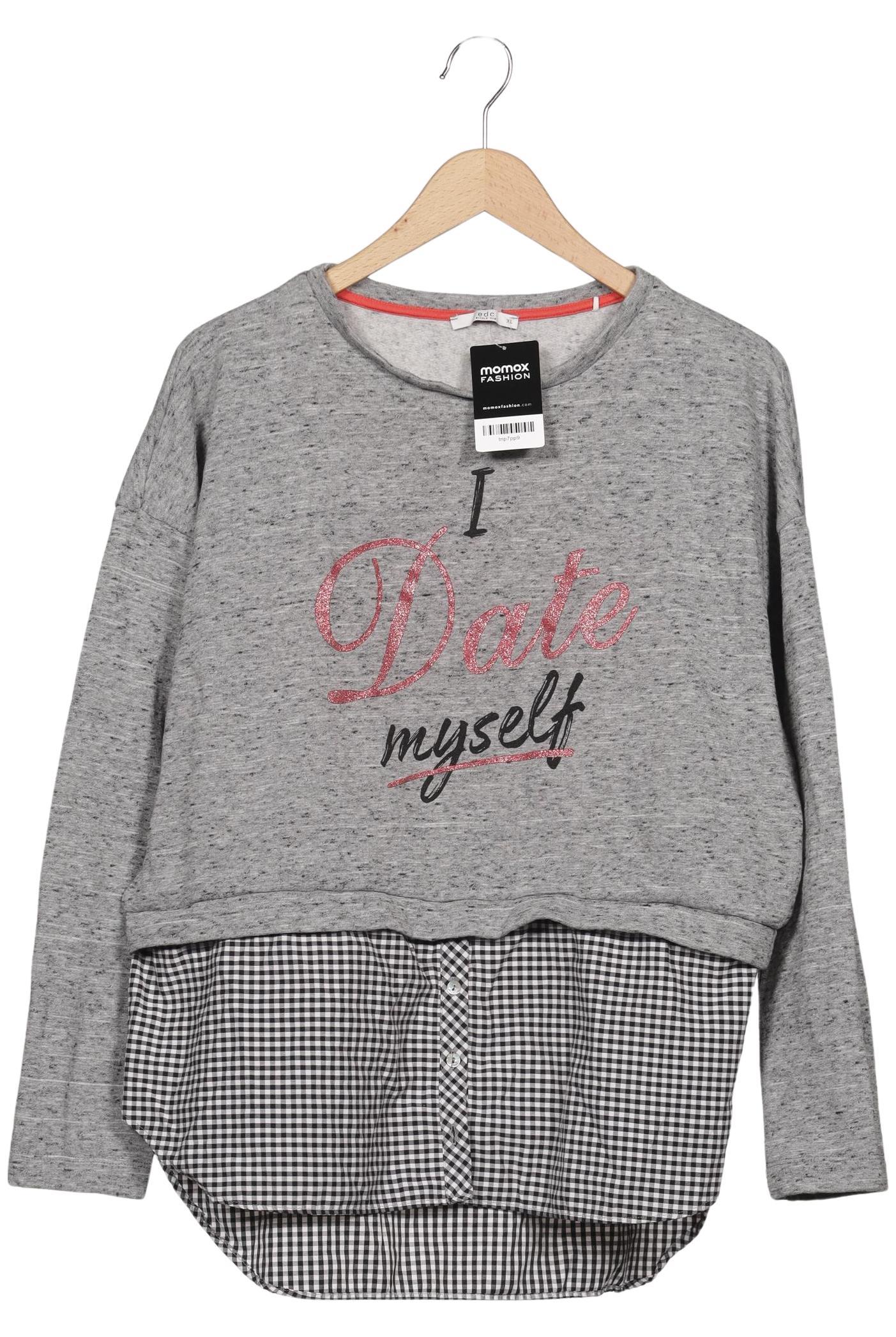 

edc by Esprit Damen Sweatshirt, grau, Gr. 44