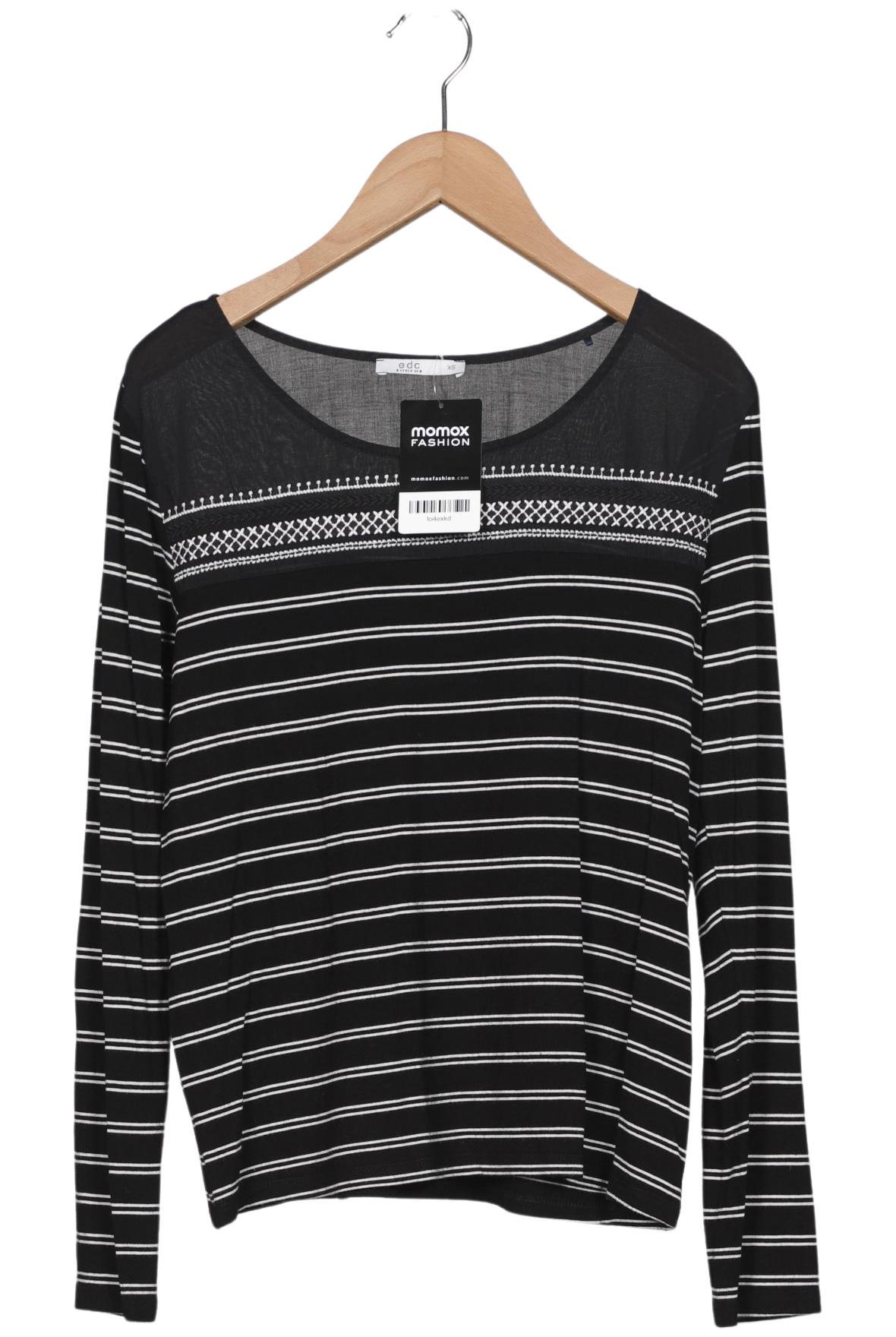 

edc by Esprit Damen Langarmshirt, mehrfarbig, Gr. 34