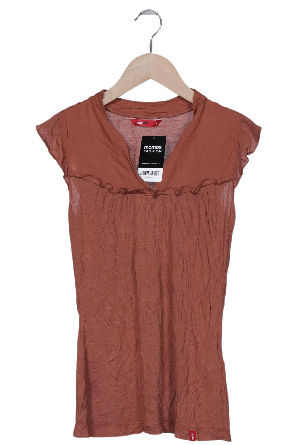 

edc by Esprit Damen T-Shirt, braun, Gr. 36