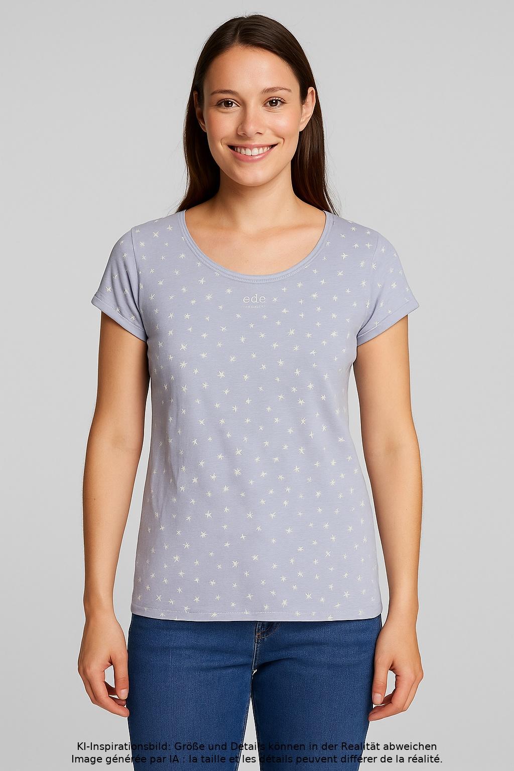 

edc by Esprit Damen T-Shirt, hellblau, Gr. 34