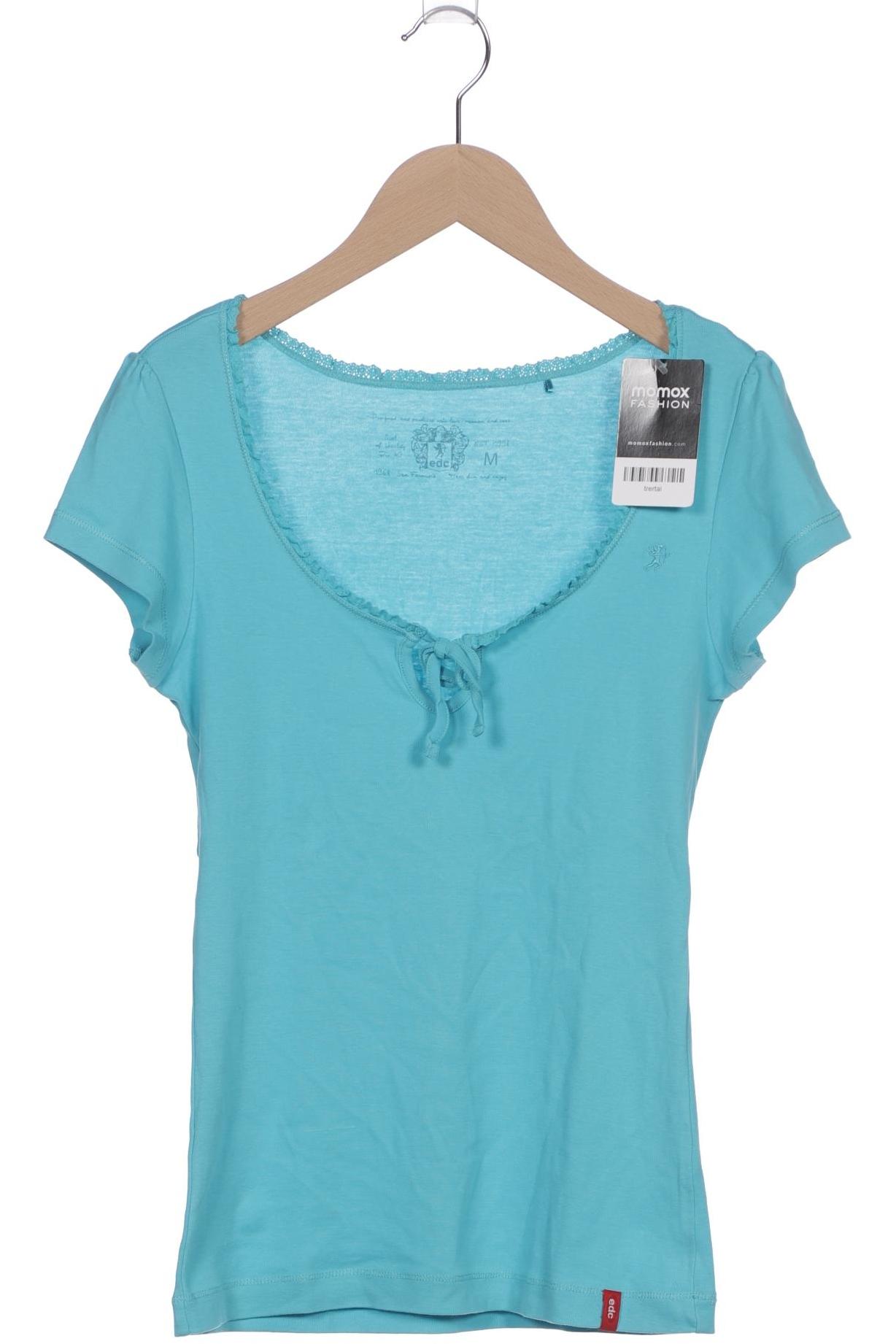 

edc by Esprit Damen T-Shirt, blau, Gr. 38
