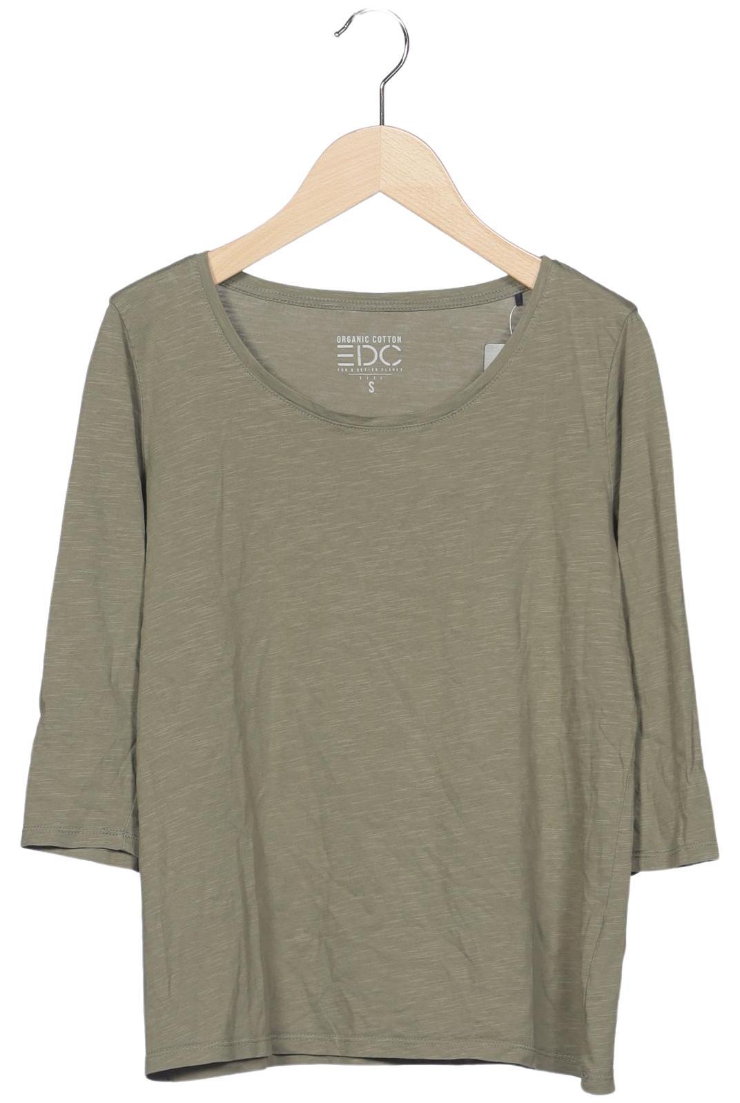 

edc by Esprit Damen Langarmshirt, grün, Gr. 36