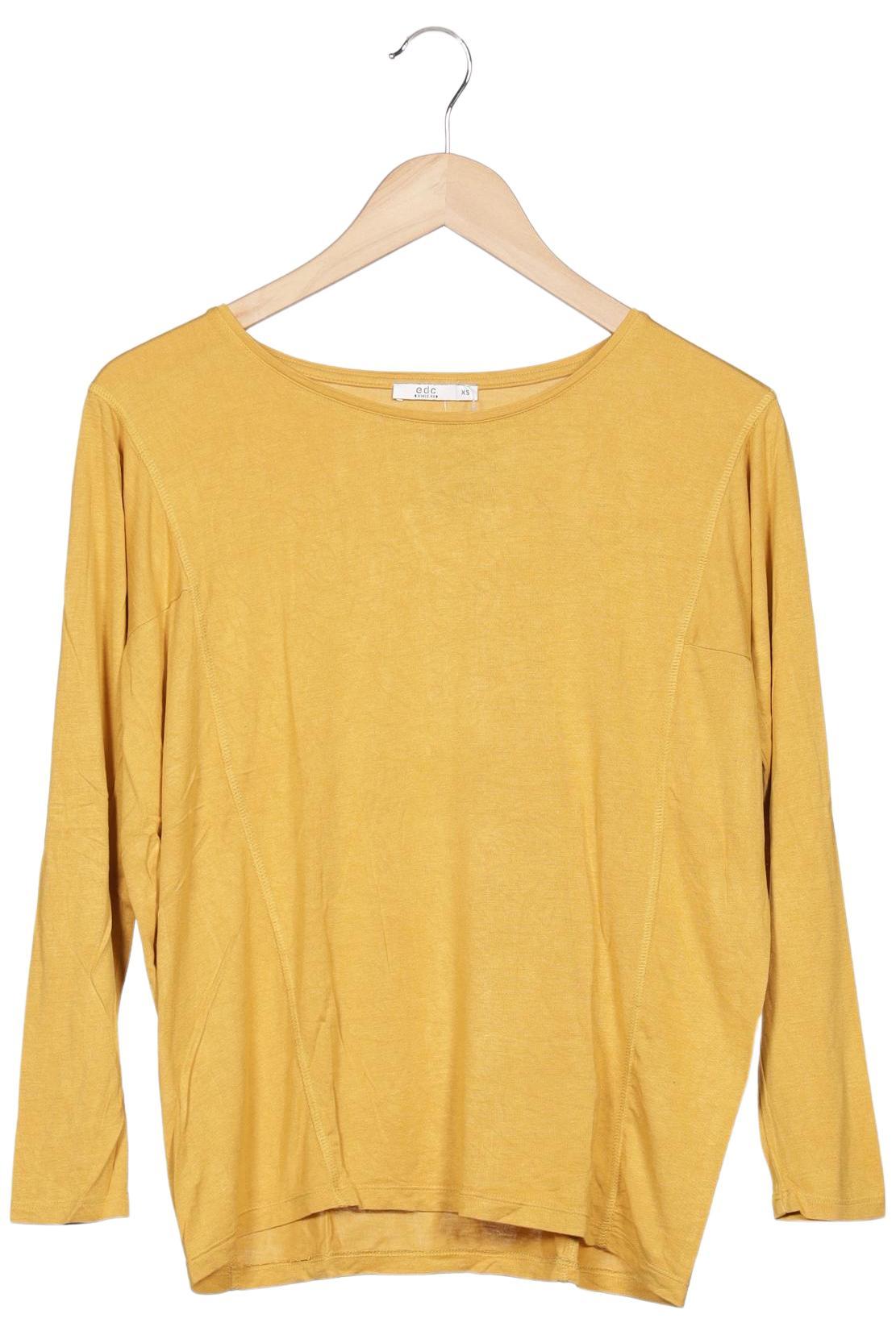 

edc by Esprit Damen Langarmshirt, gelb, Gr. 34