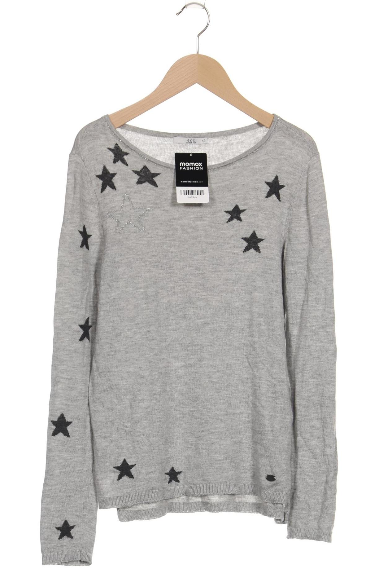 

edc by Esprit Damen Pullover, grau, Gr. 34
