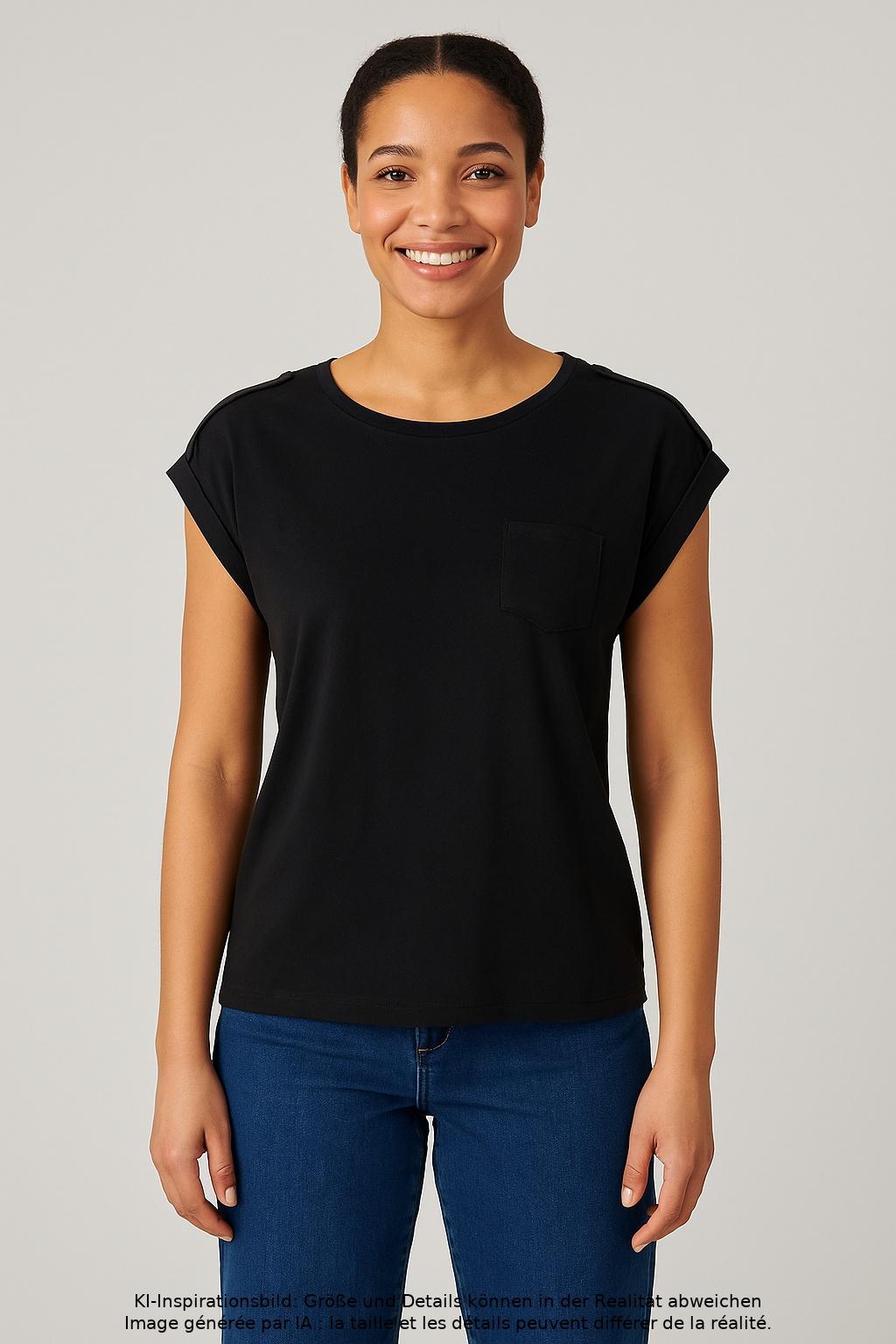 

edc by Esprit Damen T-Shirt, marineblau, Gr. 38