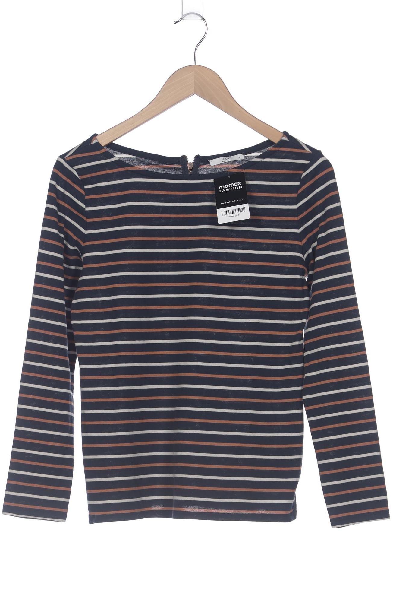 

edc by Esprit Damen Langarmshirt, marineblau, Gr. 36