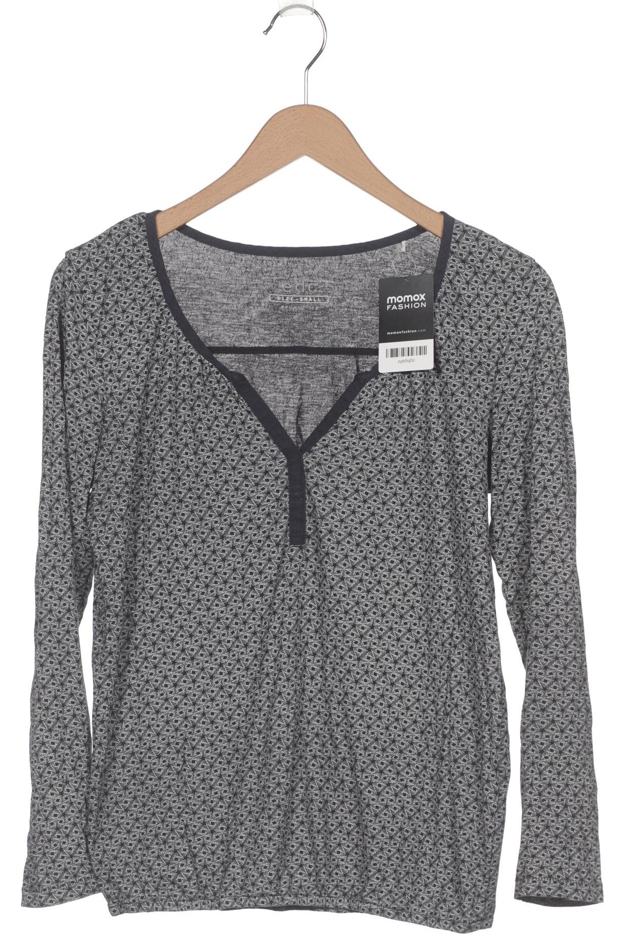 

edc by Esprit Damen Langarmshirt, marineblau, Gr. 36