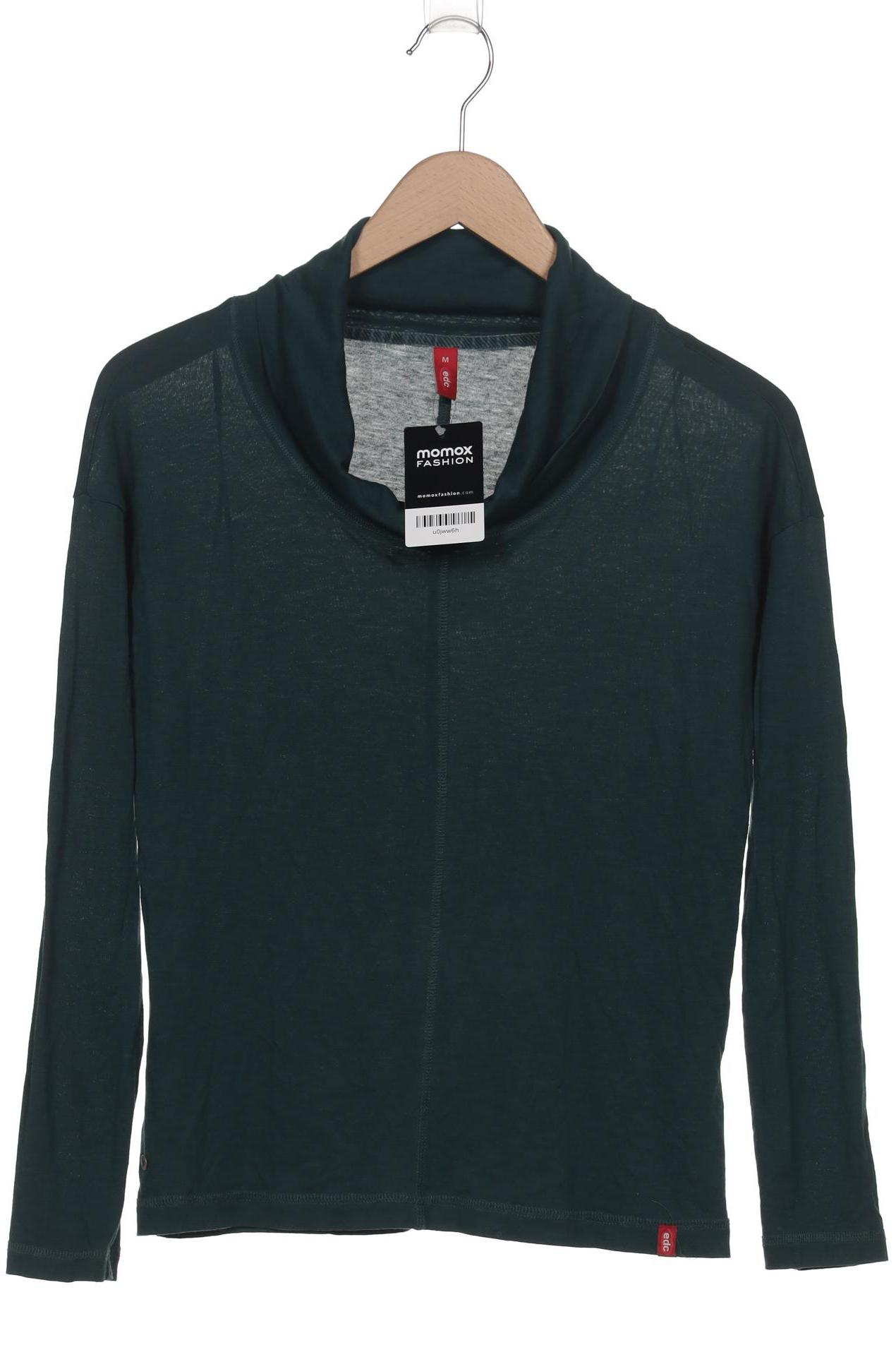 

edc by Esprit Damen Langarmshirt, grün, Gr. 38