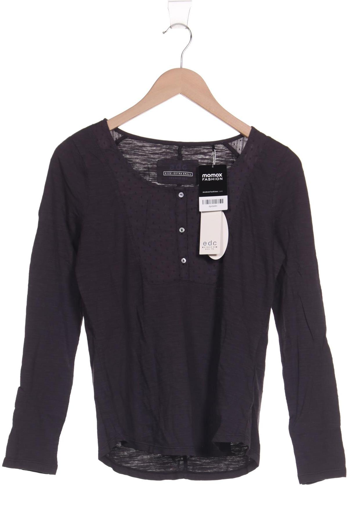 

edc by Esprit Damen Langarmshirt, grau, Gr. 34