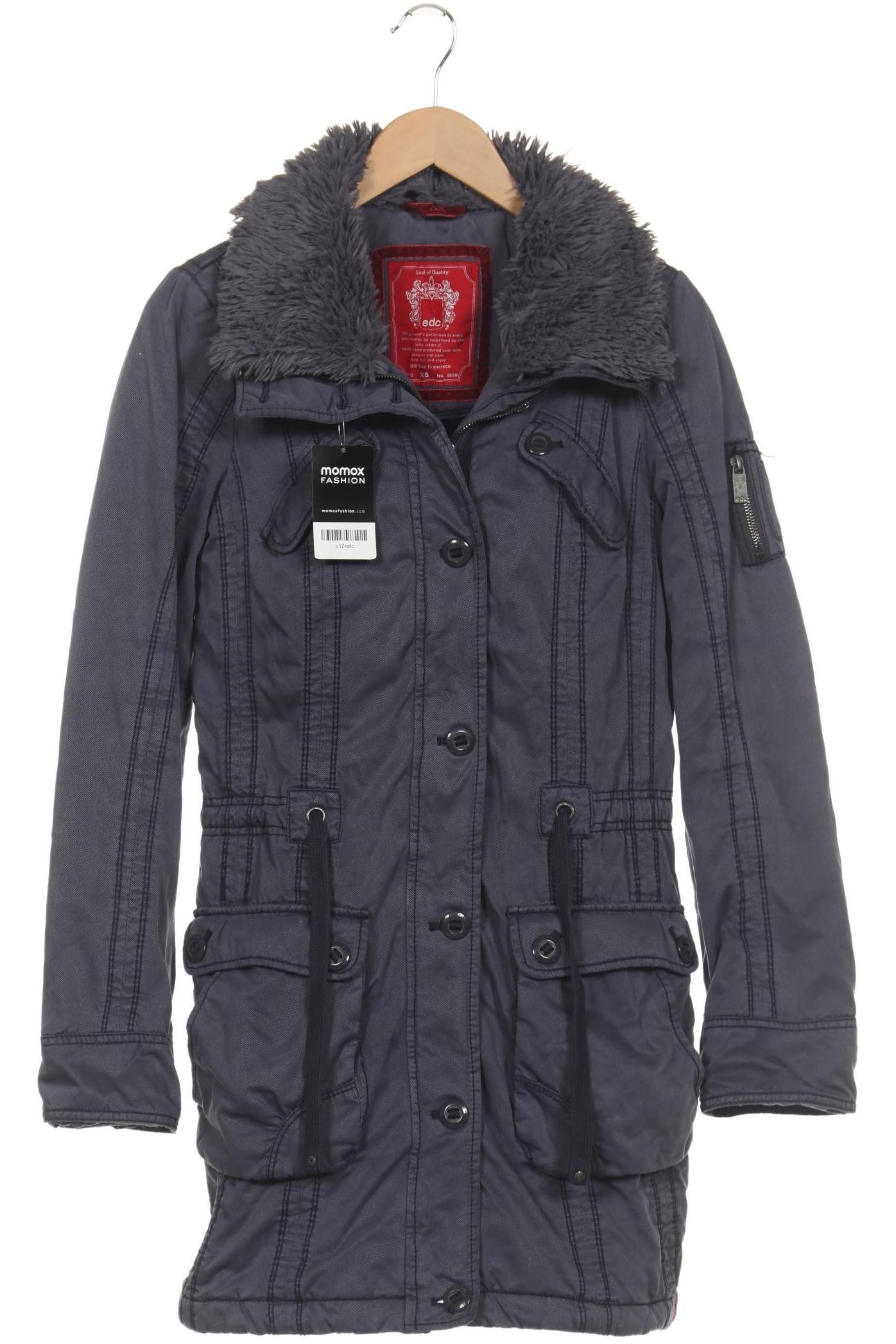 

edc by Esprit Damen Mantel, marineblau, Gr. 34