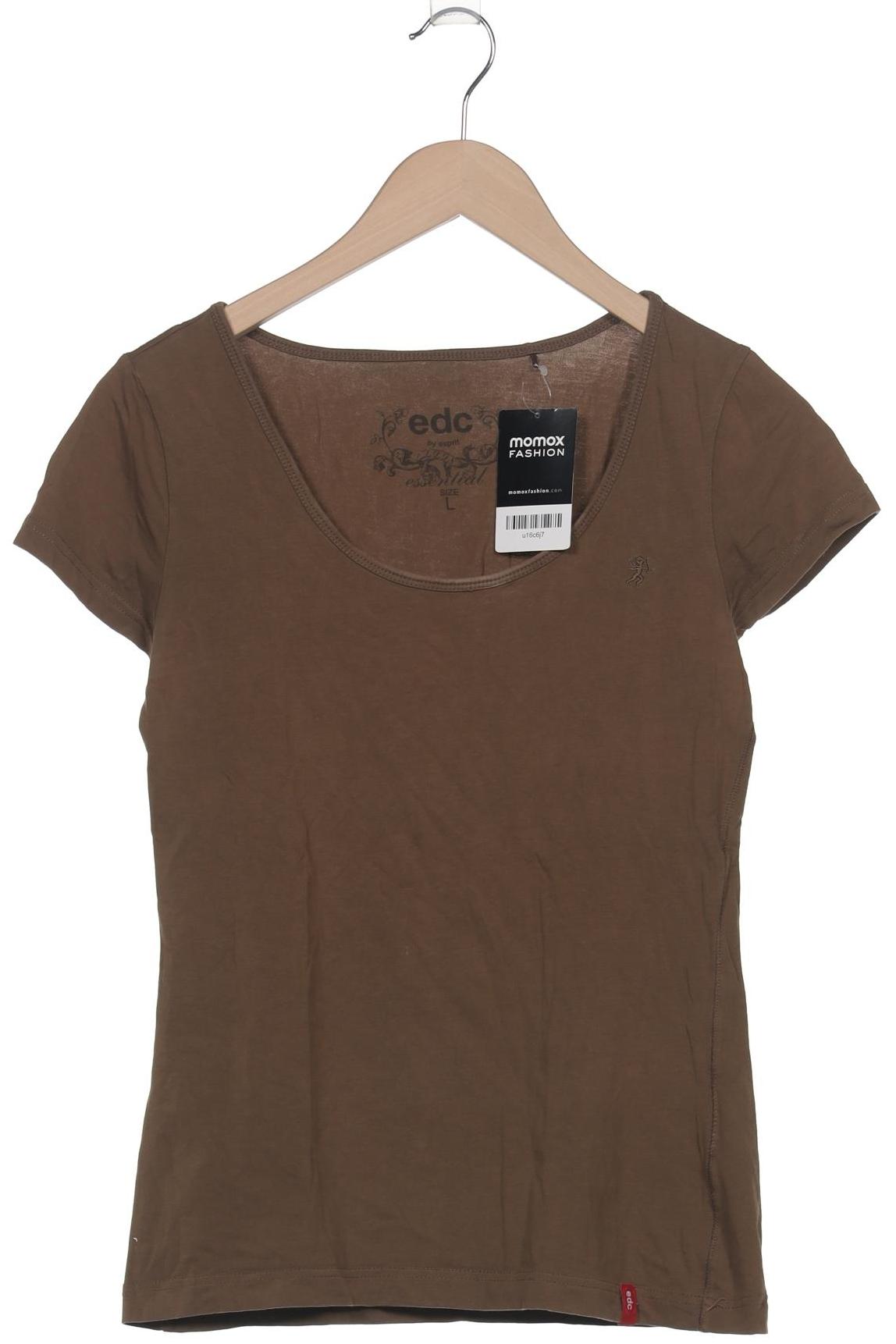 

edc by Esprit Damen T-Shirt, braun, Gr. 42