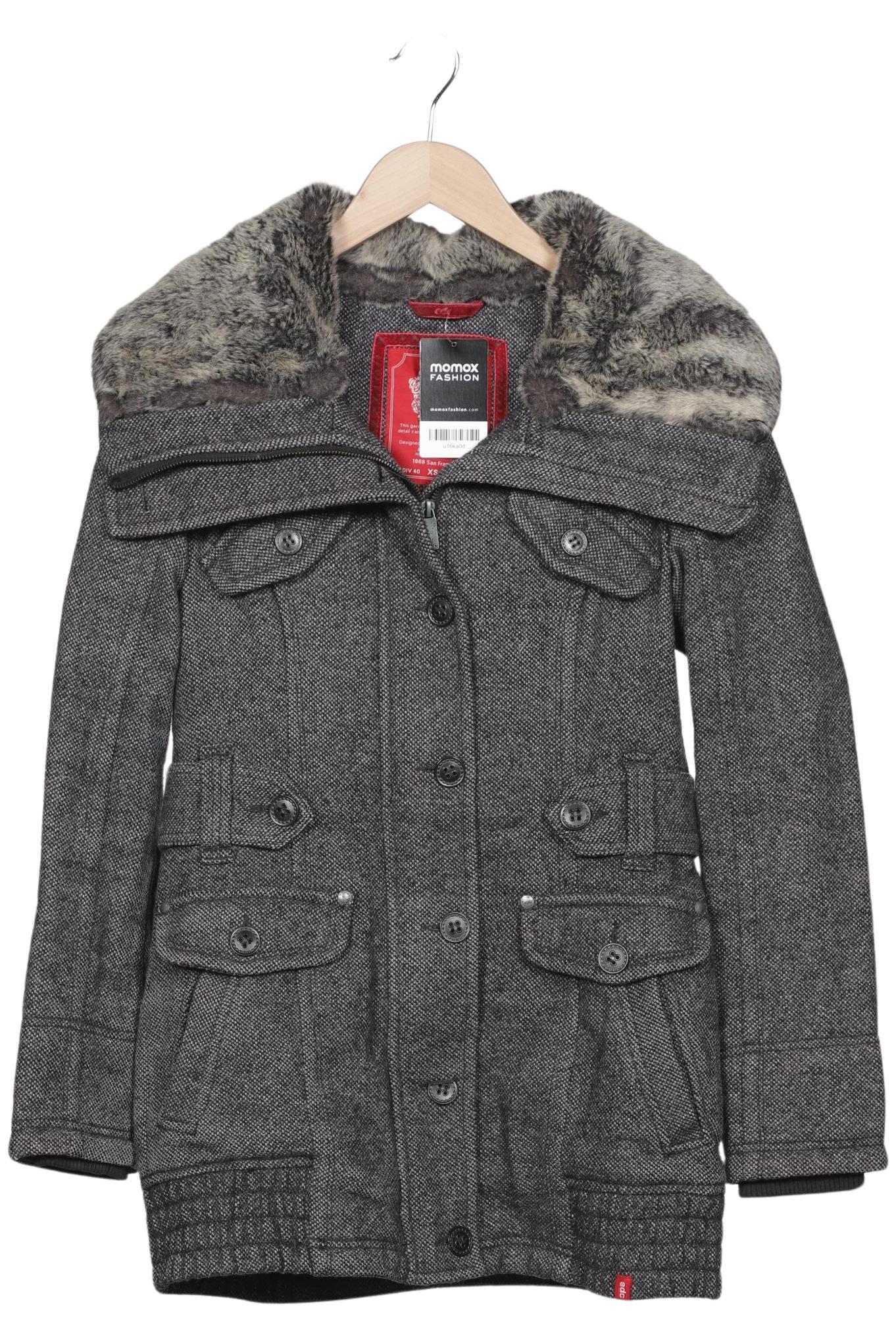 

edc by Esprit Damen Mantel, grau, Gr. 34