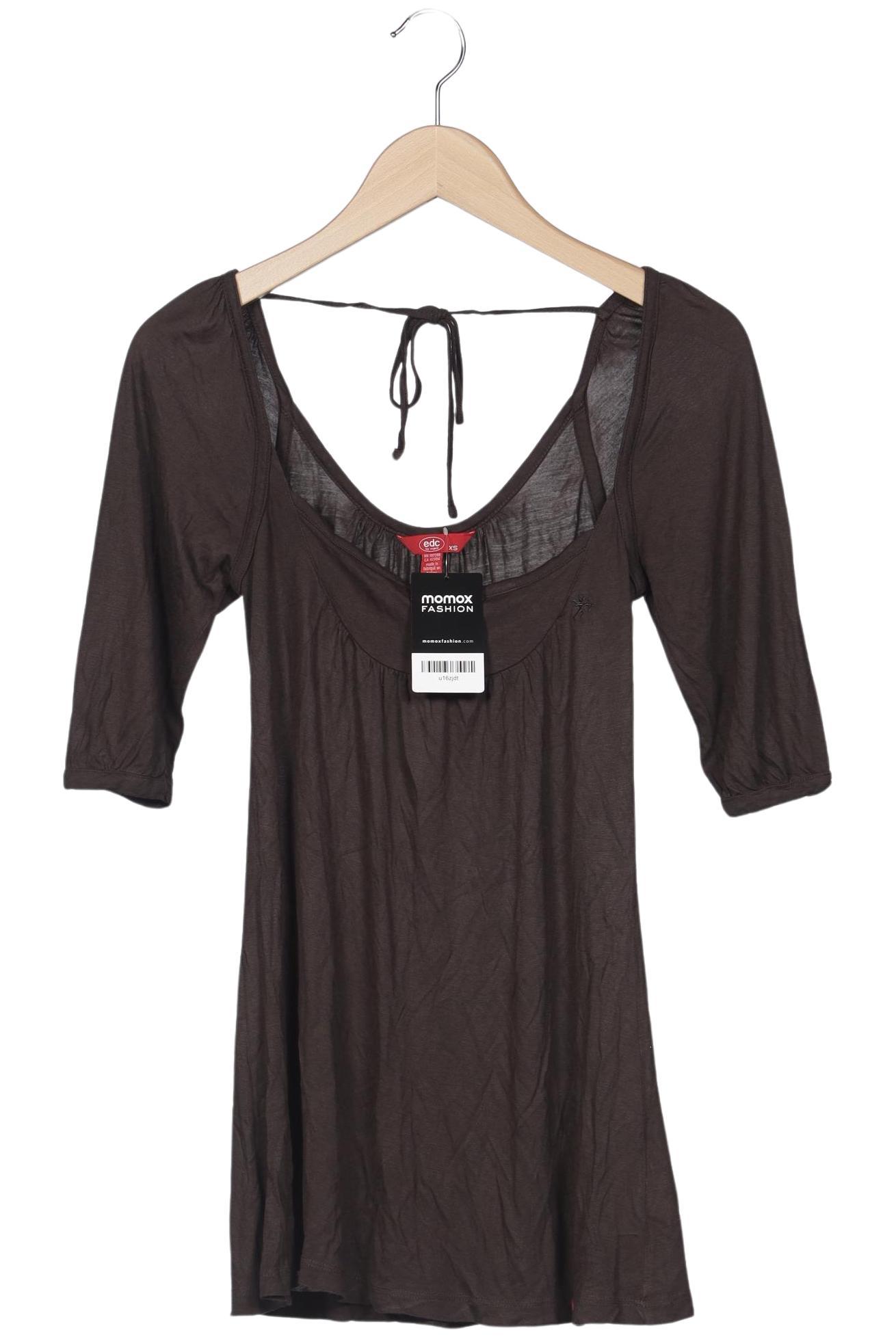

edc by Esprit Damen T-Shirt, braun, Gr. 34