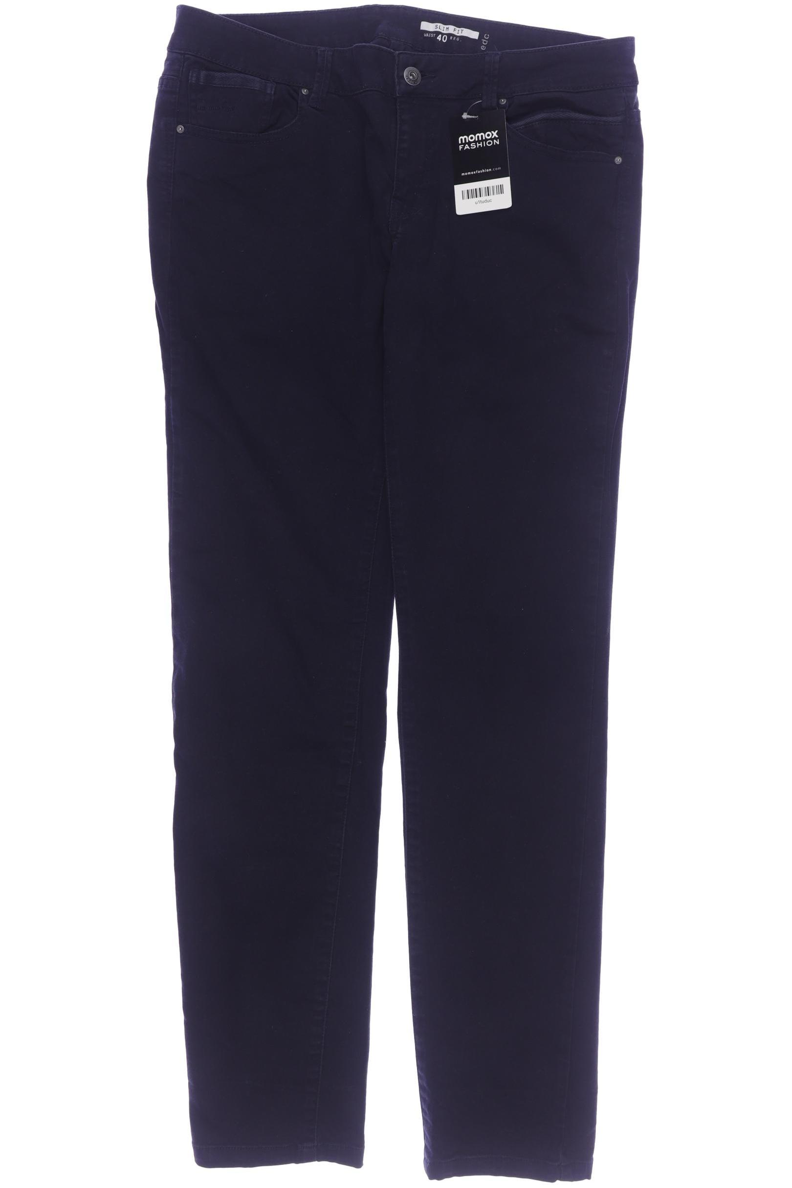 

edc by Esprit Damen Stoffhose, marineblau, Gr. 40