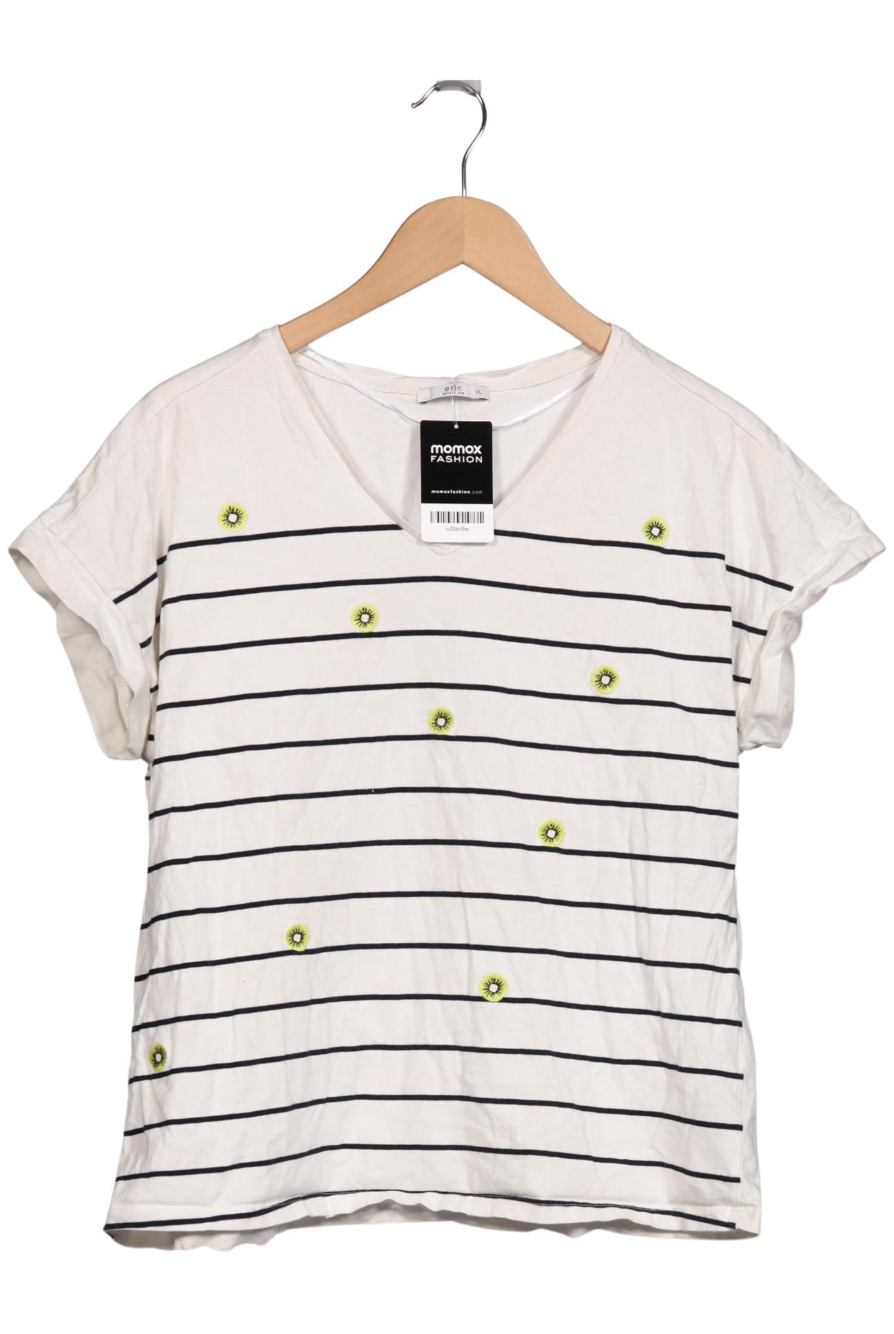 

edc by Esprit Damen T-Shirt, weiß, Gr. 44