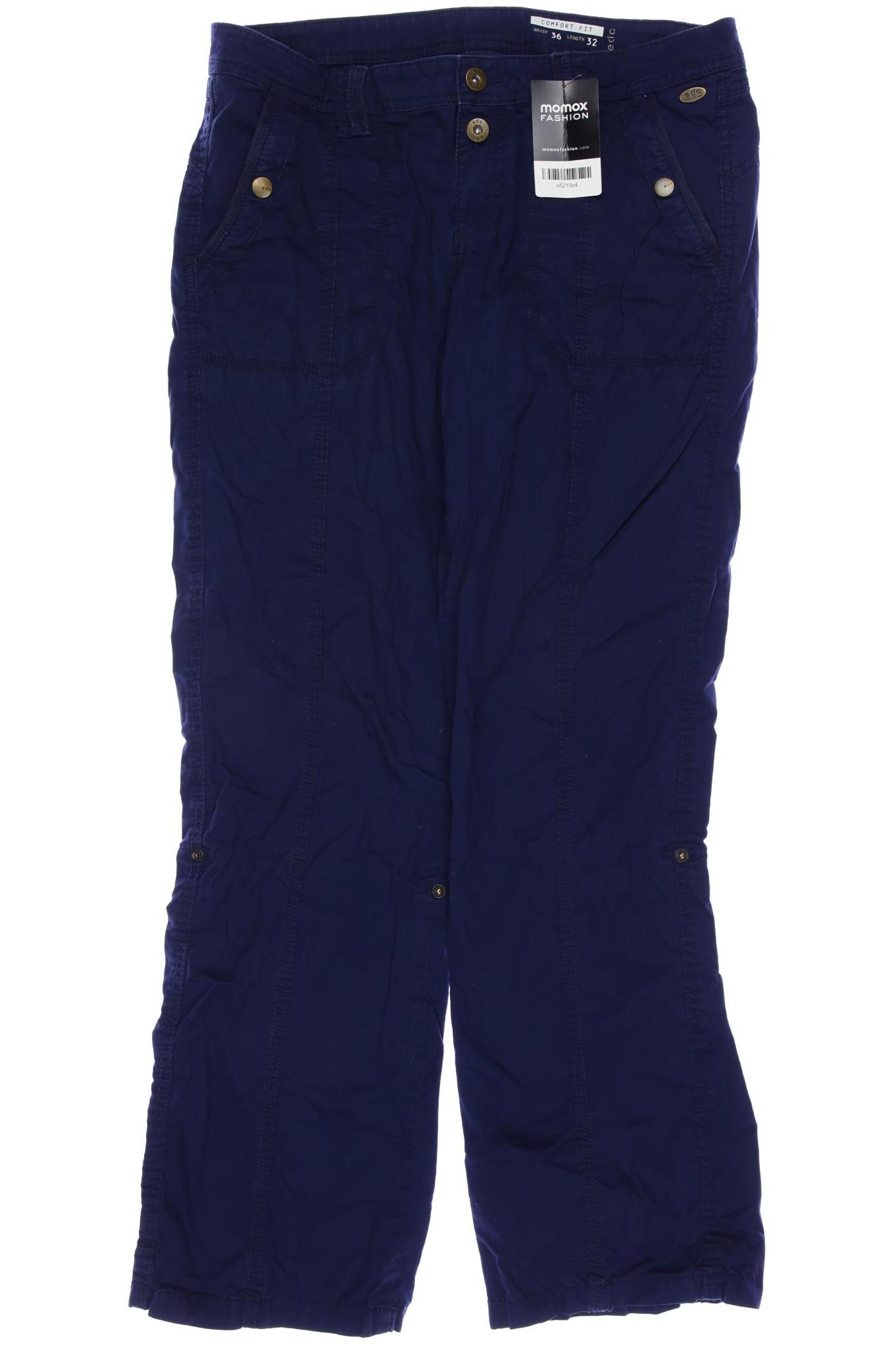 

edc by Esprit Damen Stoffhose, marineblau