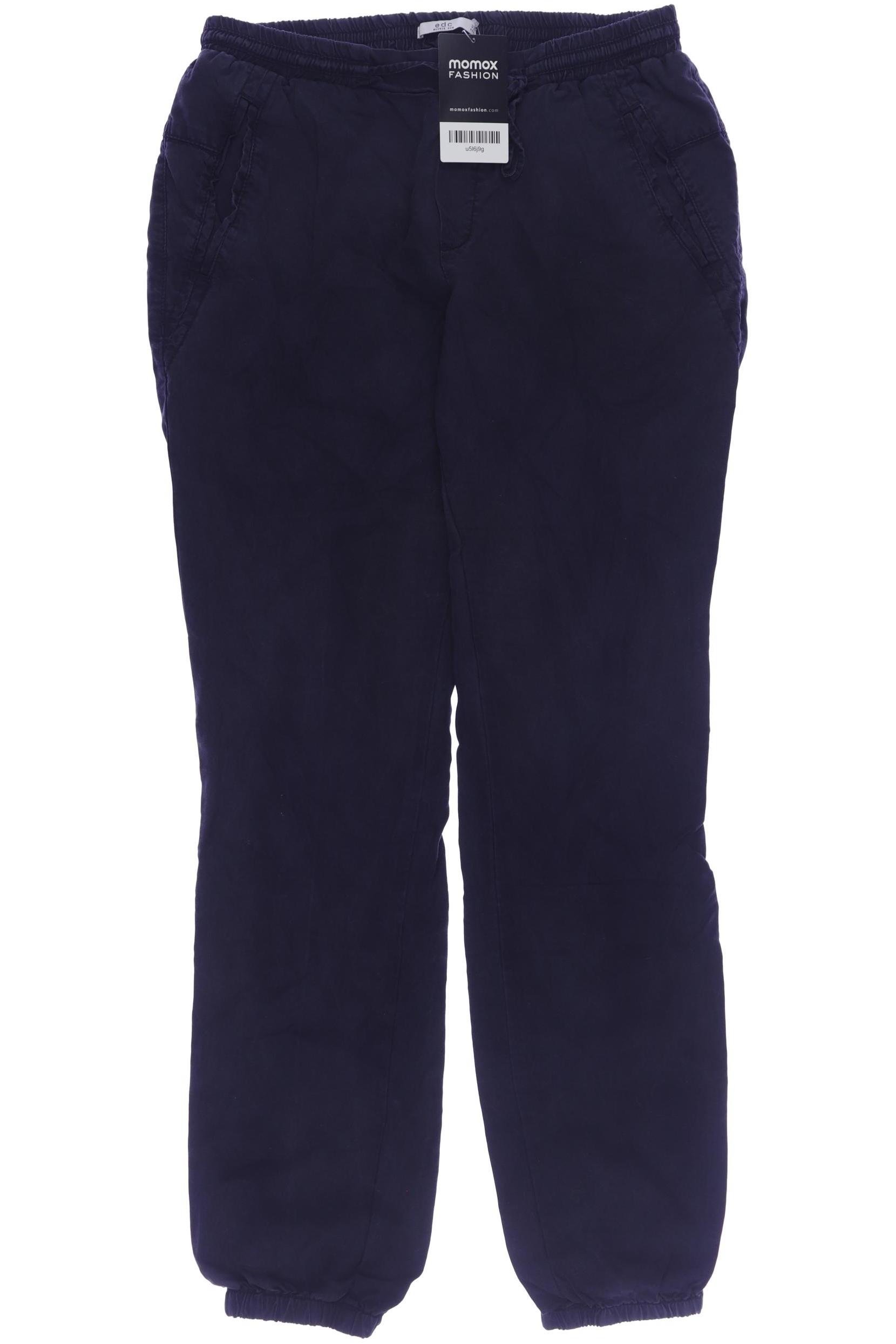 

edc by Esprit Damen Stoffhose, marineblau, Gr. 32