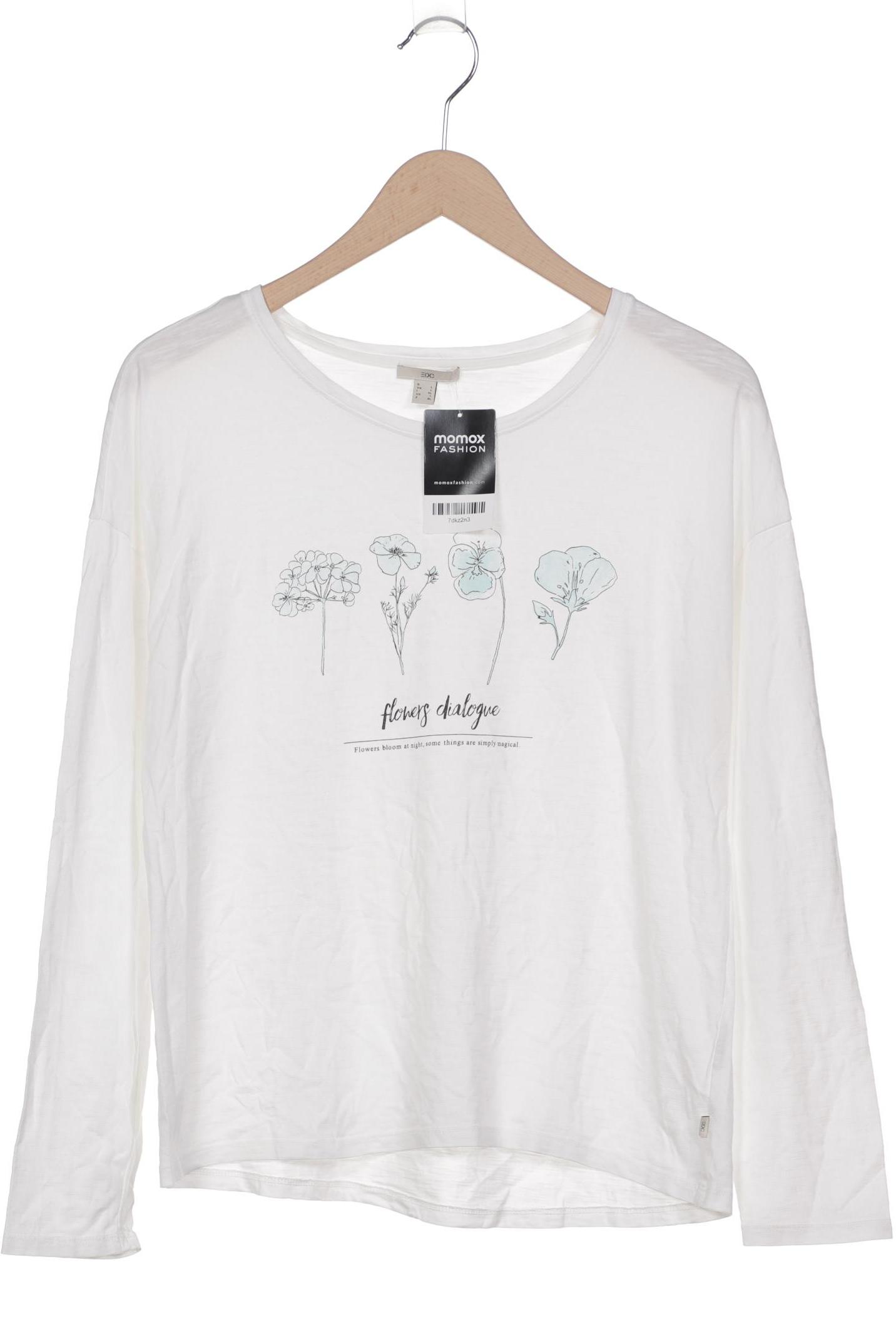 

edc by Esprit Damen Langarmshirt, weiß, Gr. 42