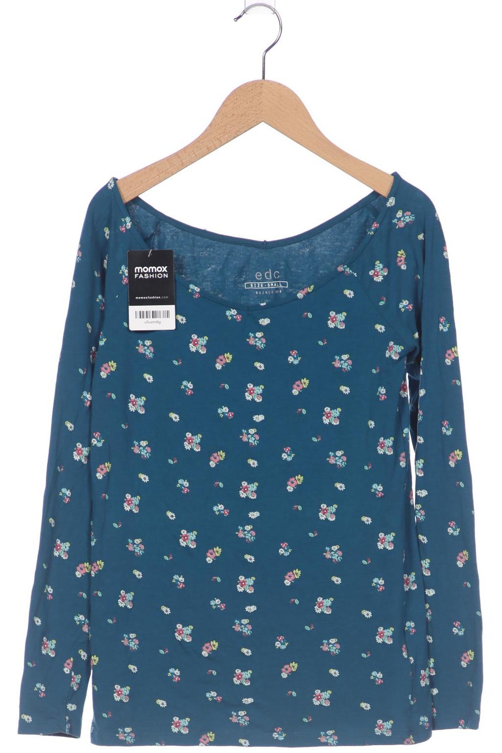

edc by Esprit Damen Langarmshirt, türkis, Gr. 36