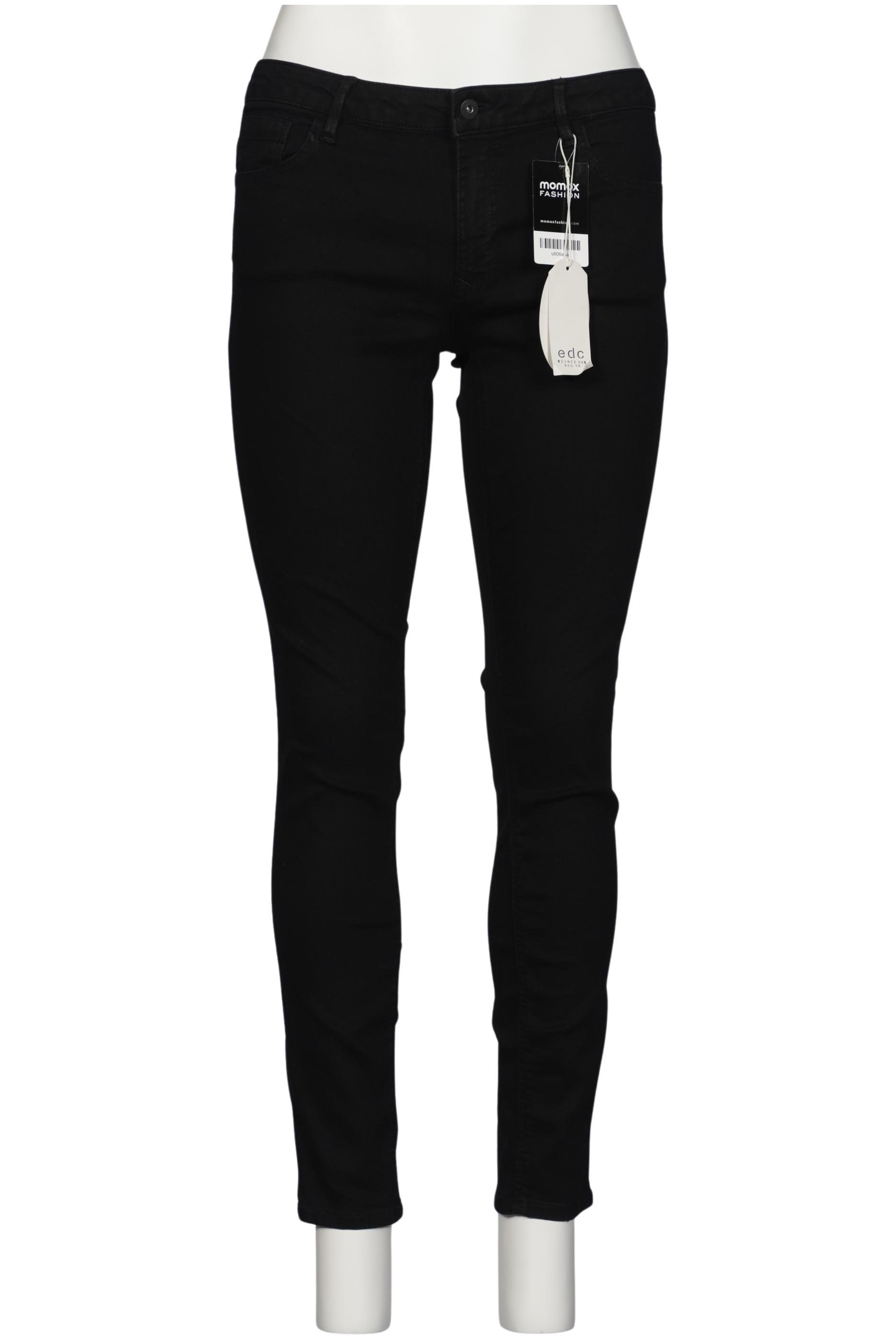 

edc by Esprit Damen Jeans, schwarz, Gr. 33