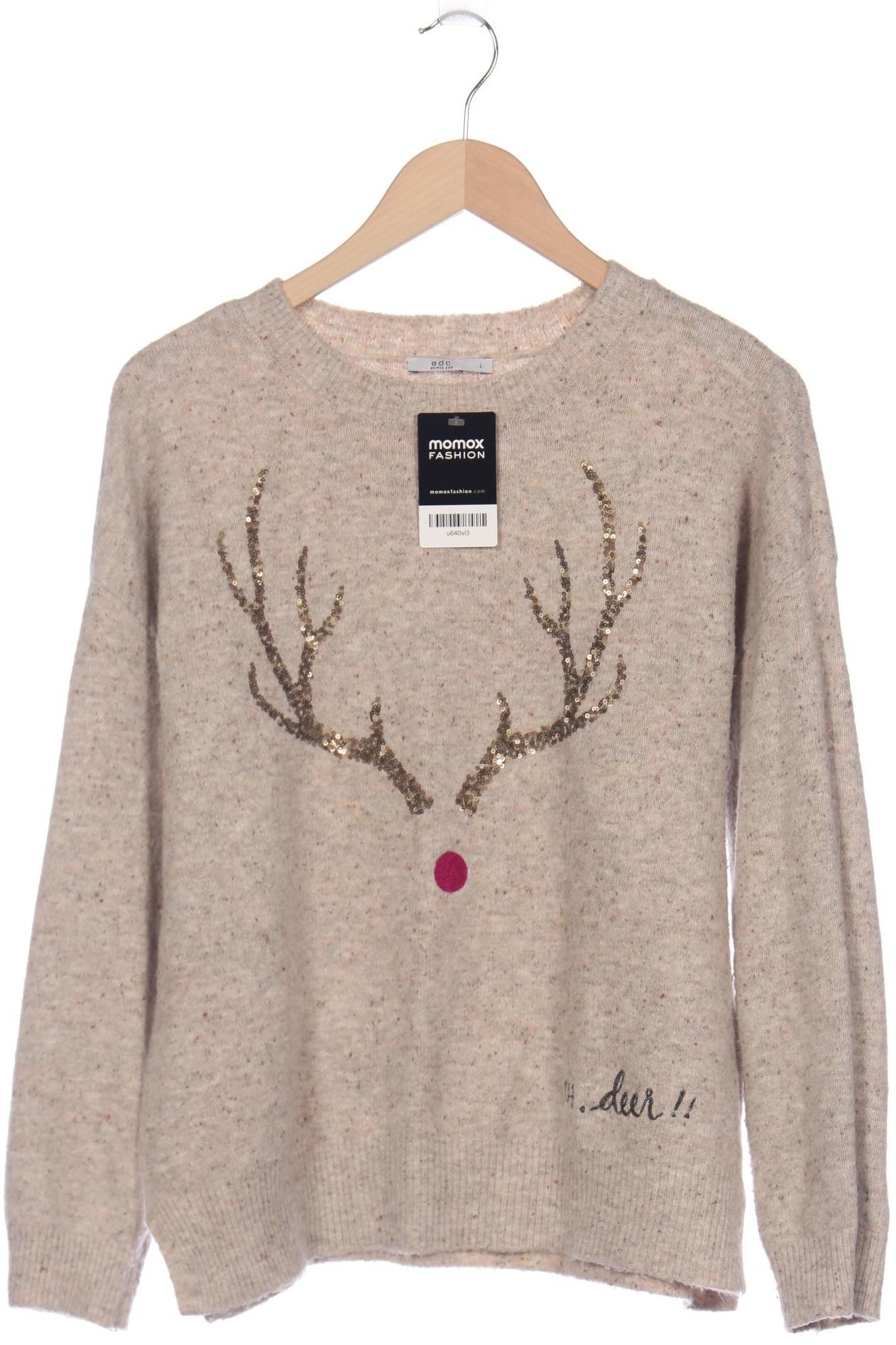 

edc by Esprit Damen Pullover, beige, Gr. 42