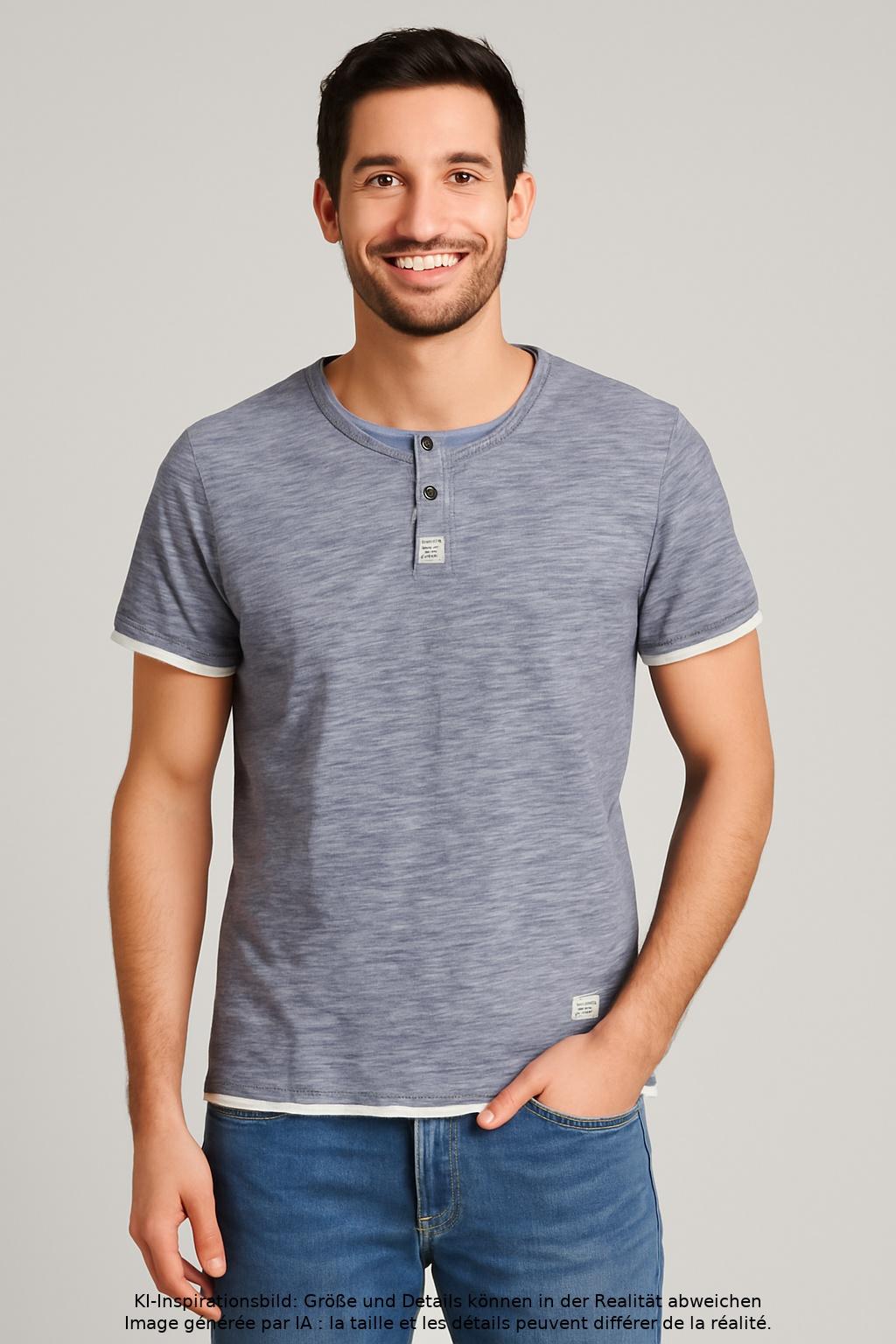 

edc by Esprit Herren T-Shirt, grau, Gr. 48