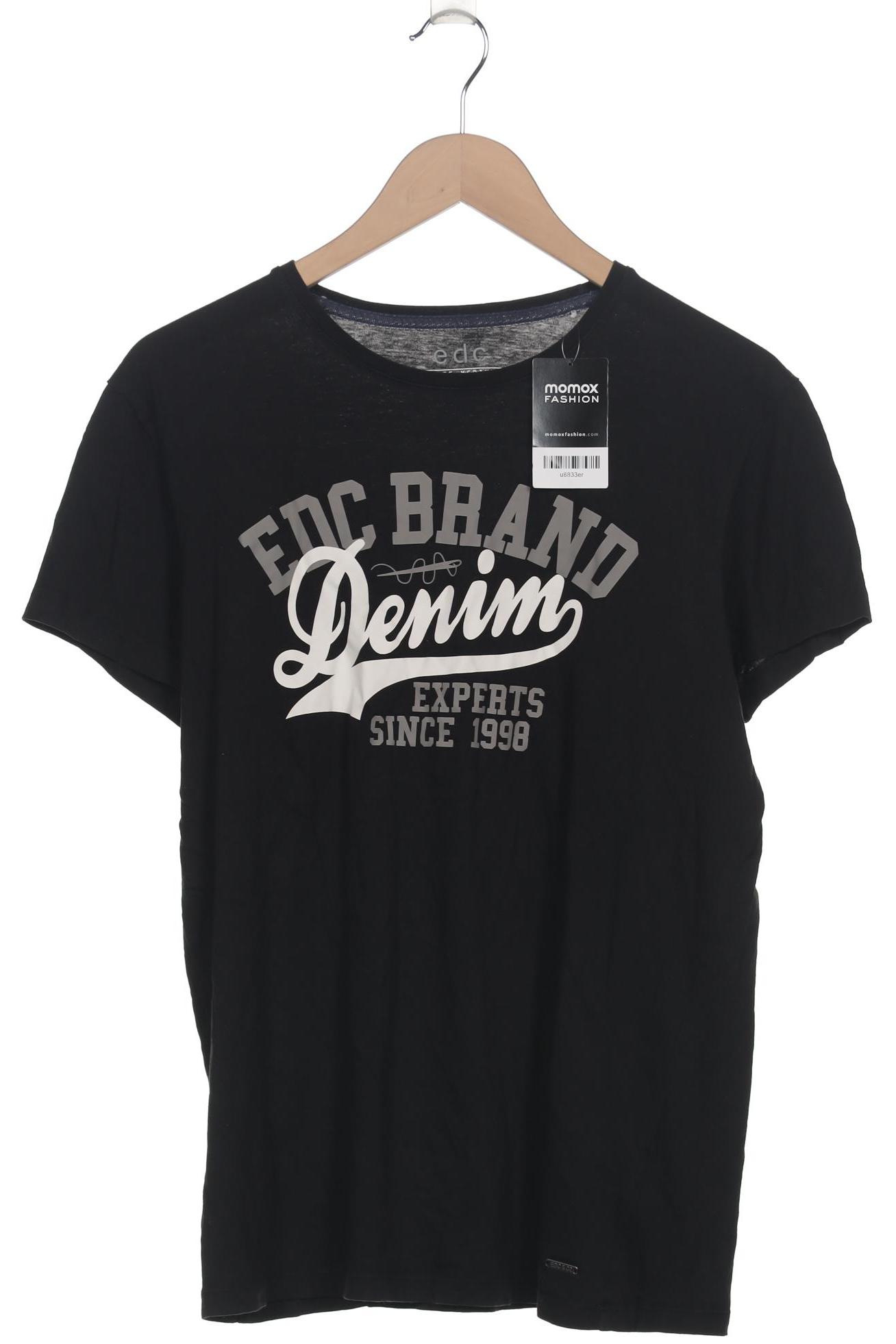 

edc by Esprit Herren T-Shirt, schwarz, Gr. 48