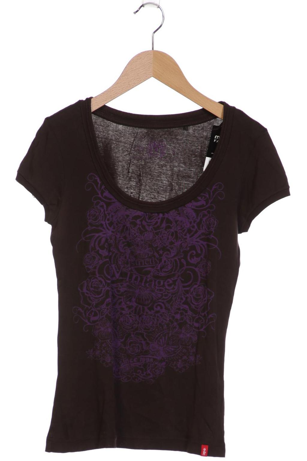 

edc by Esprit Damen T-Shirt, braun, Gr. 36