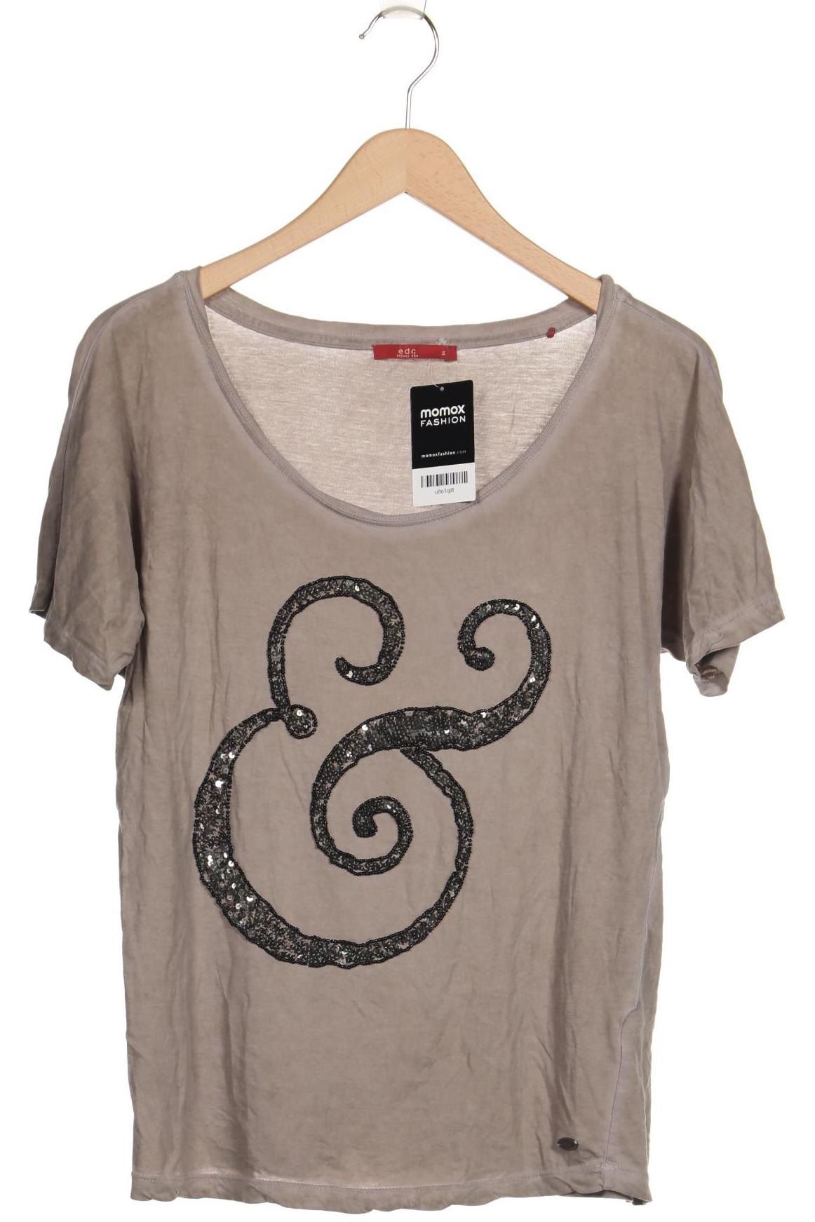 

edc by Esprit Damen T-Shirt, grau, Gr. 36