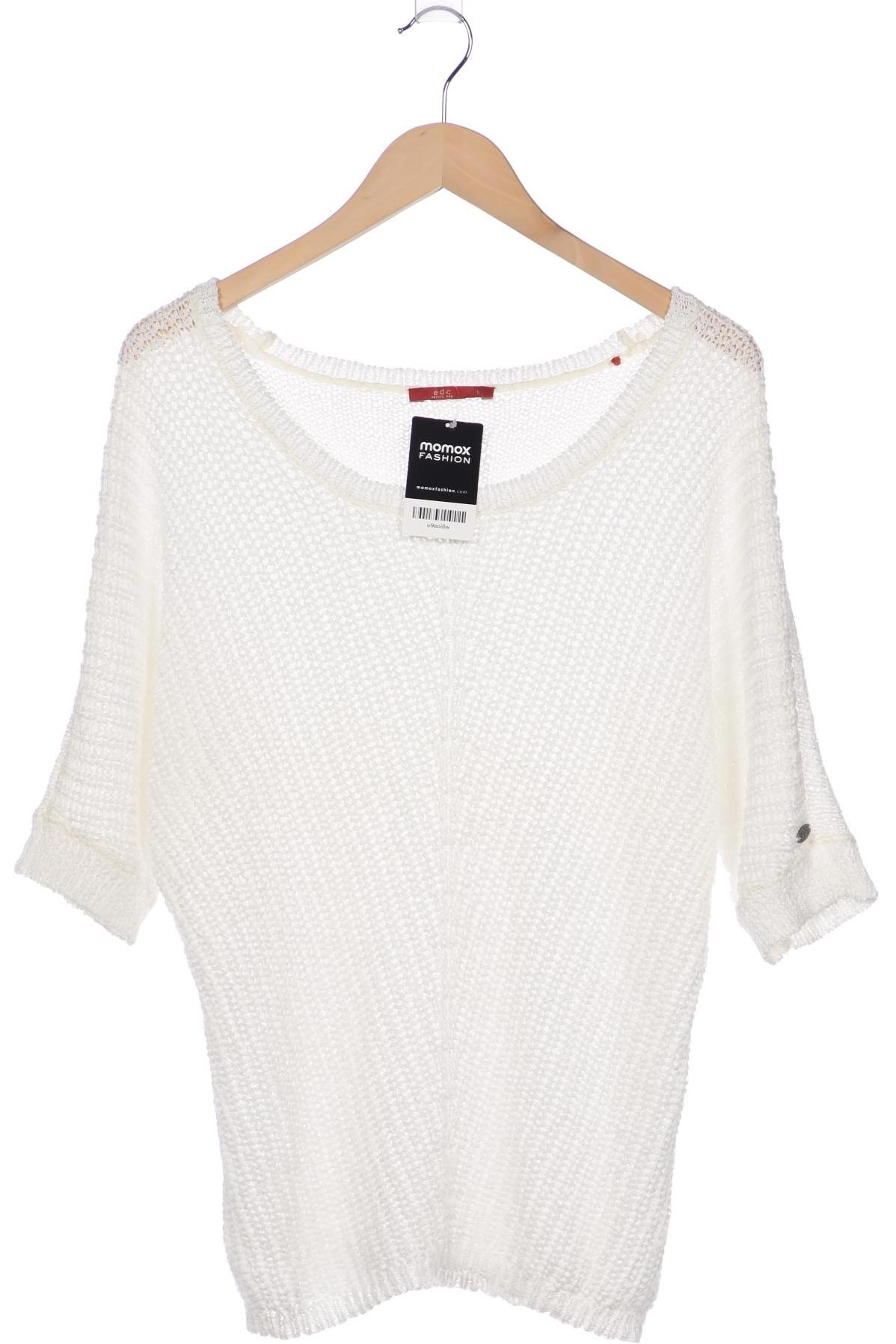 

edc by Esprit Damen Pullover, weiß, Gr. 42