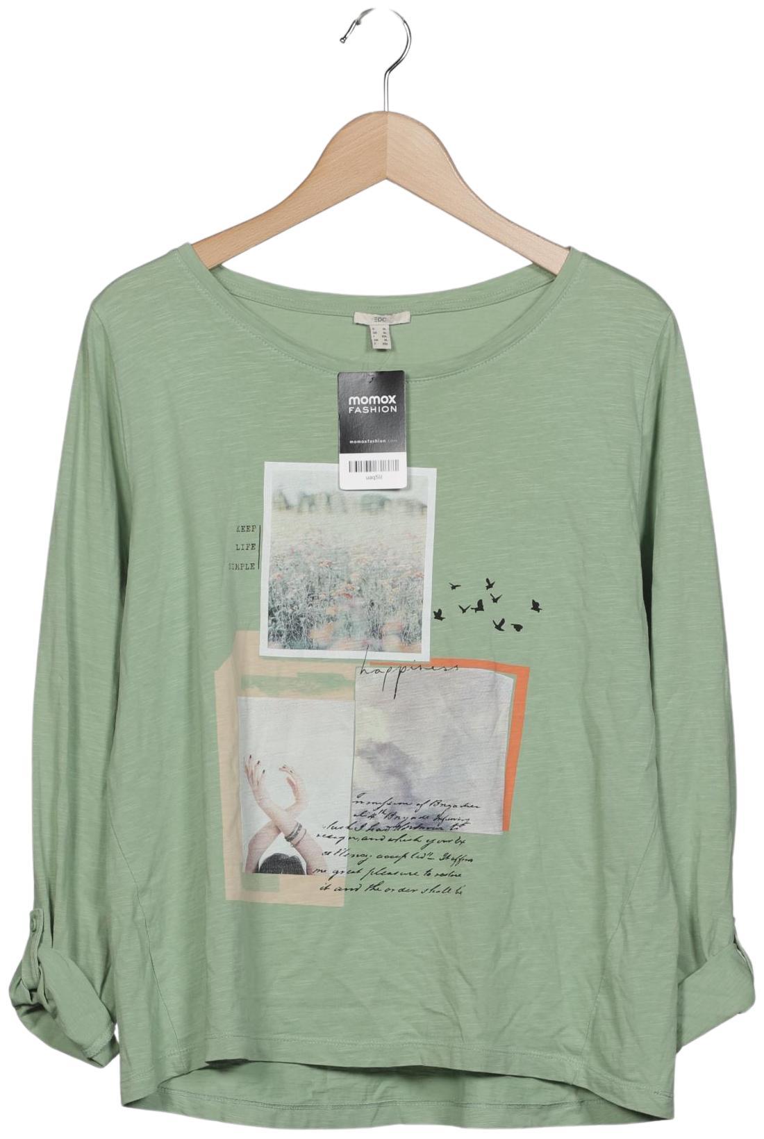 

edc by Esprit Damen Langarmshirt, hellgrün, Gr. 44