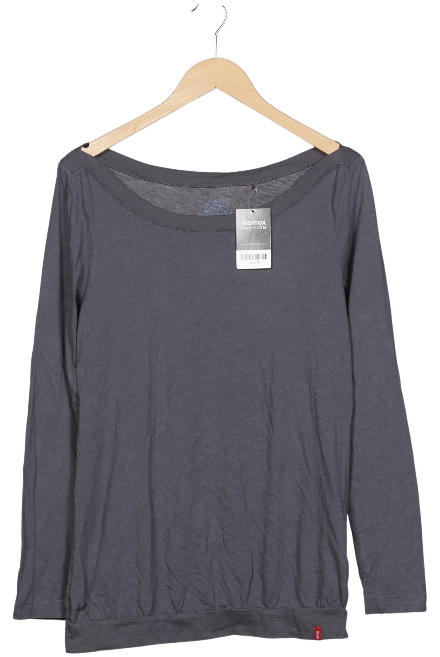 

edc by Esprit Damen Langarmshirt, grau, Gr. 46